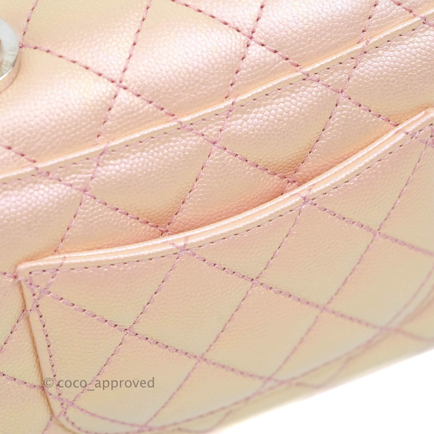 Chanel Extra Mini Coco Handle Iridescent Pink Caviar Rainbow Hardware