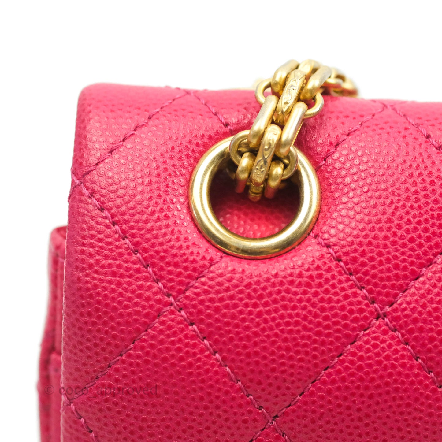 Chanel Reissue 224 Flap Quilted Fuschia Pink Caviar Aged Gold Hardware