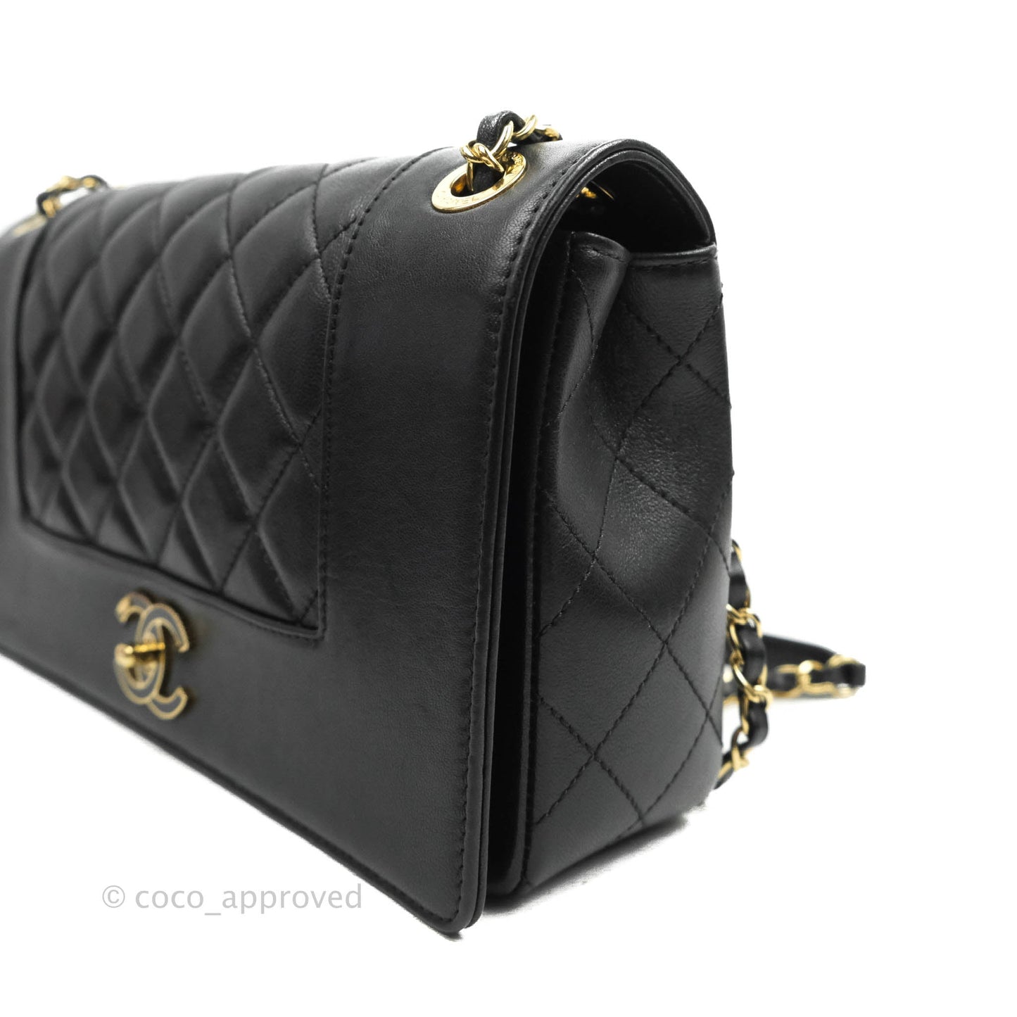 Chanel Mademoiselle Flap Bag Black Calfskin Gold Hardware