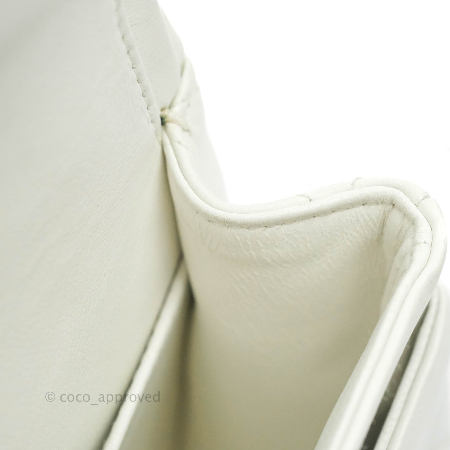 Chanel Classic Vintage Small S/M Flap White Lambskin 24K Gold Hardware