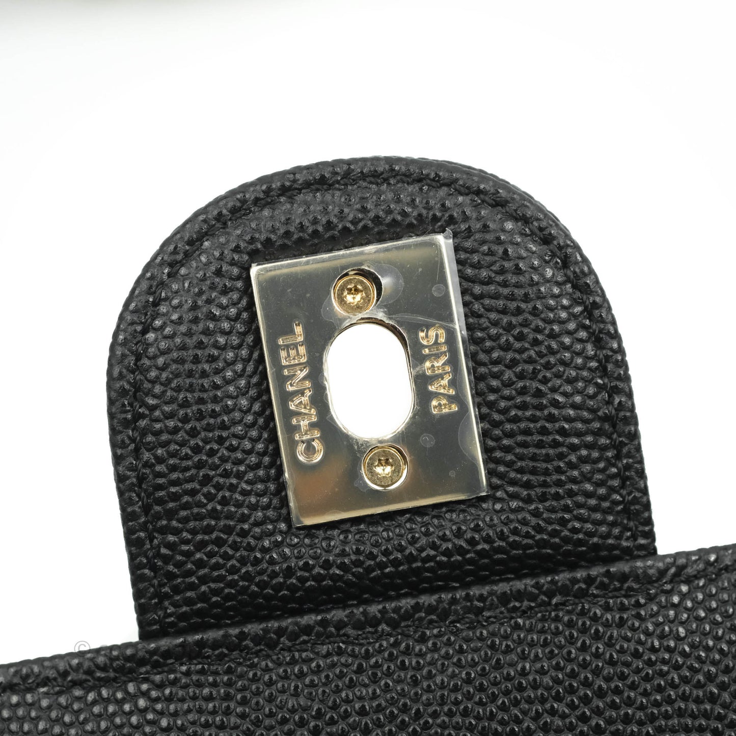 Chanel Quilted Like The Wallet Medium Flap Black Caviar Gold Hardware 22C