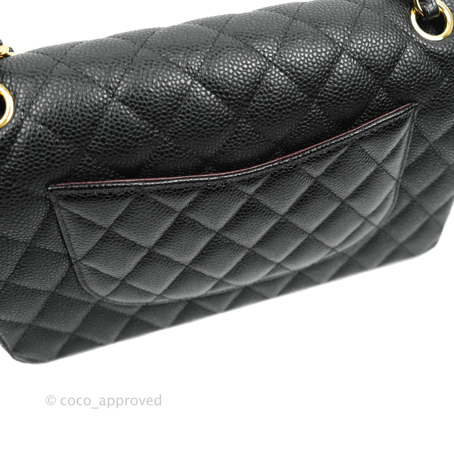 Chanel Medium M/L Quilted Classic Flap Black Caviar Gold Hardware