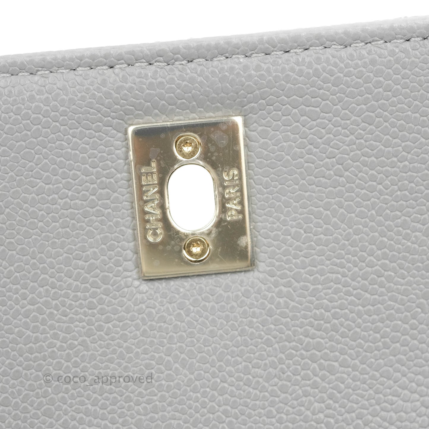 Chanel Quilted Small Business Affinity Flap Grey Caviar Gold Hardware