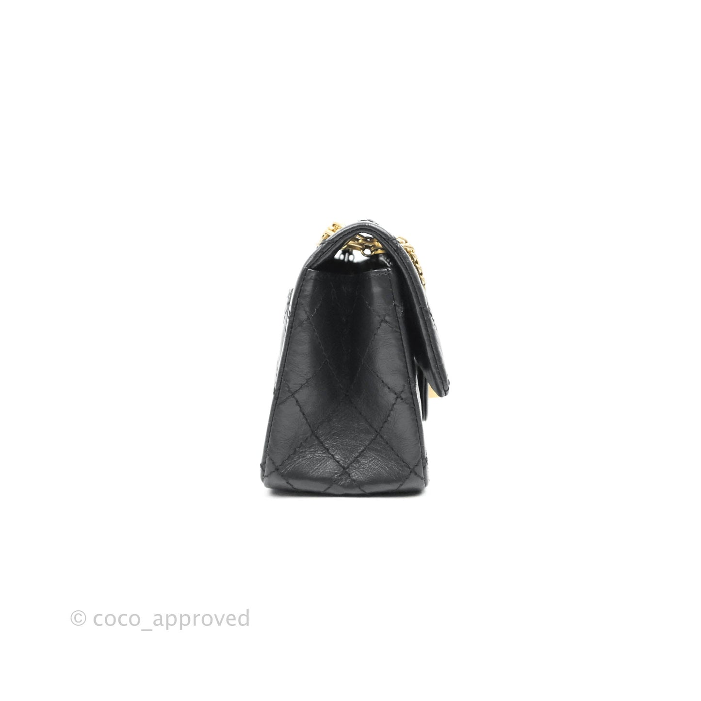 Chanel Mini Reissue 224 Navy Aged Calfskin Aged Gold Hardware