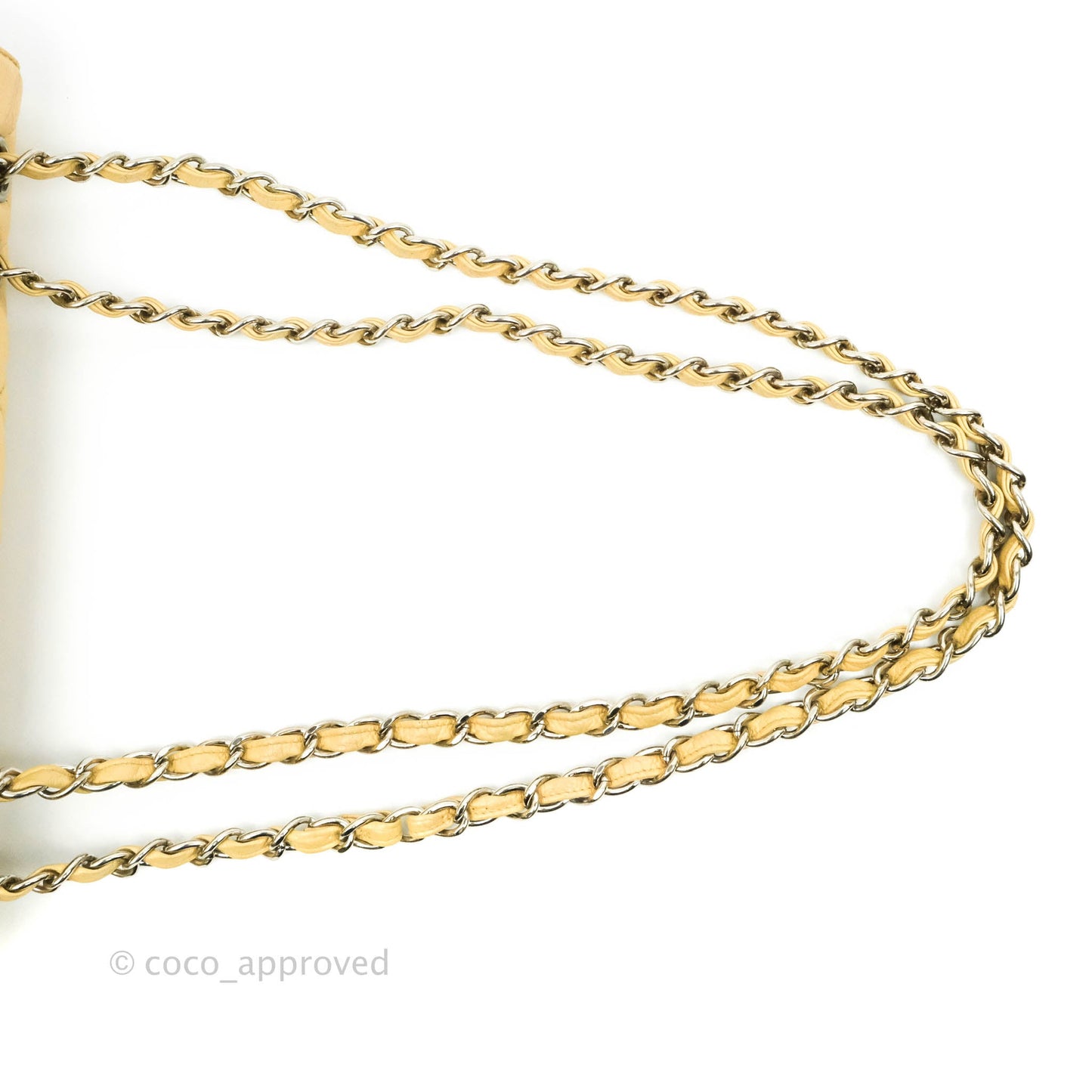 Chanel Jumbo Single Flap Beige Caviar Silver Hardware