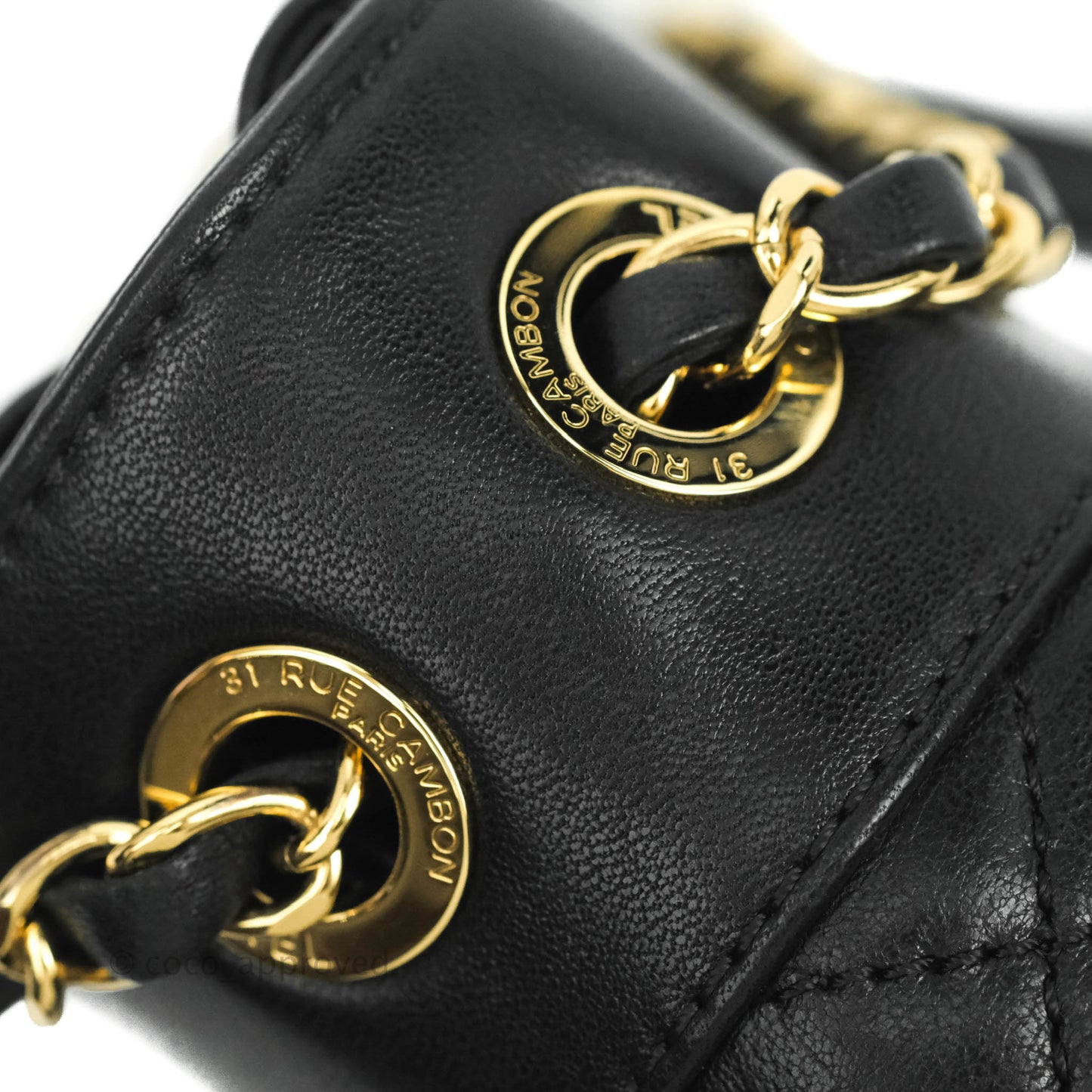 Chanel Mademoiselle Flap Bag Black Calfskin Gold Hardware