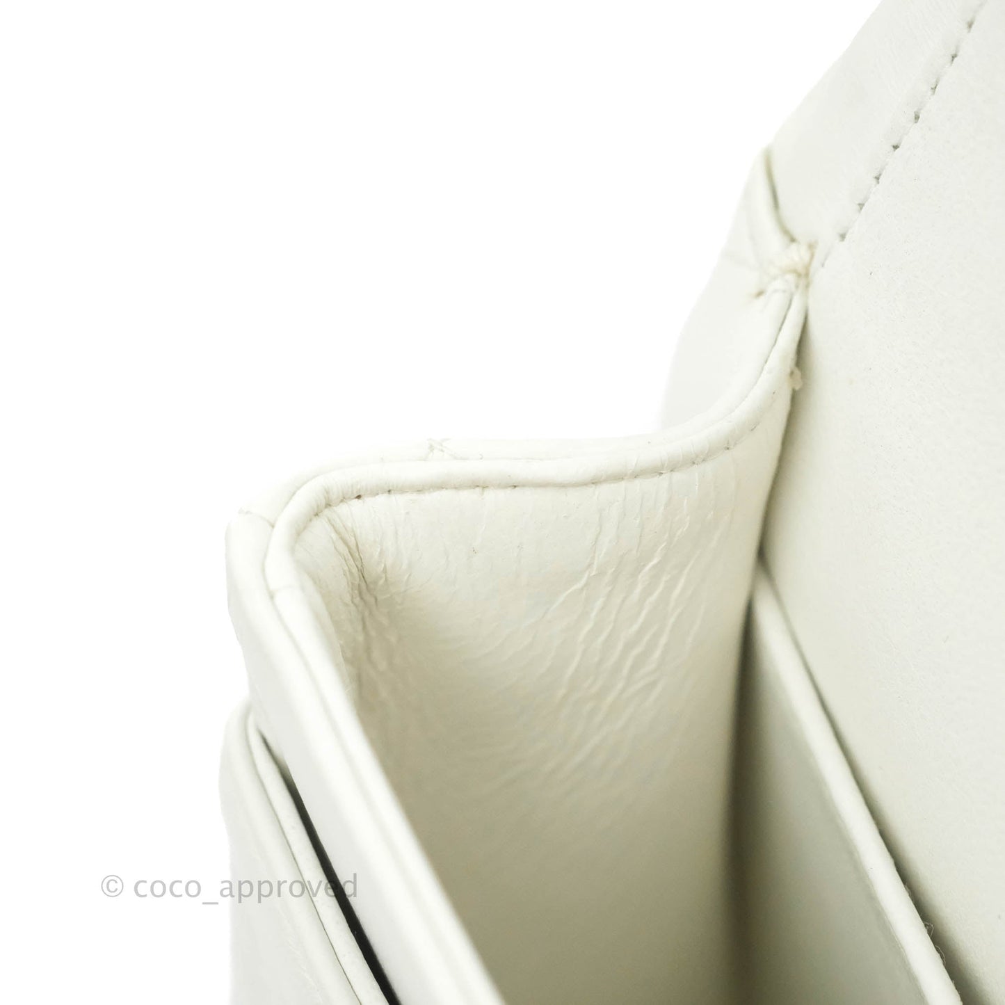 Chanel Classic Vintage Small S/M Flap White Lambskin 24K Gold Hardware