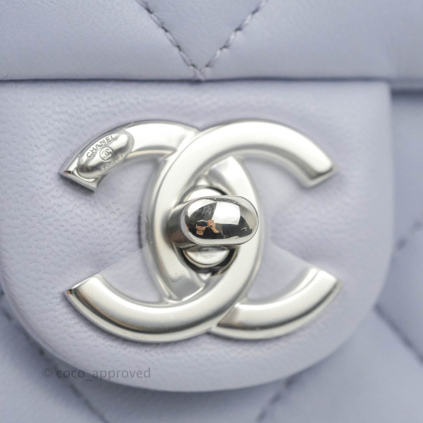 Chanel Quilted My Perfect Mini With Pearl Lilac Lambskin Silver Hardware
