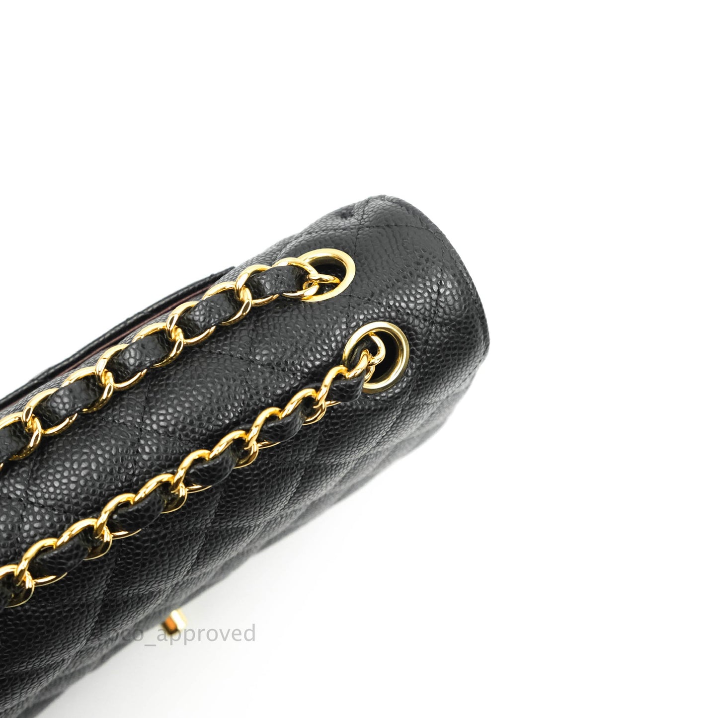 Chanel Medium M/L Quilted Classic Flap Black Caviar Gold Hardware