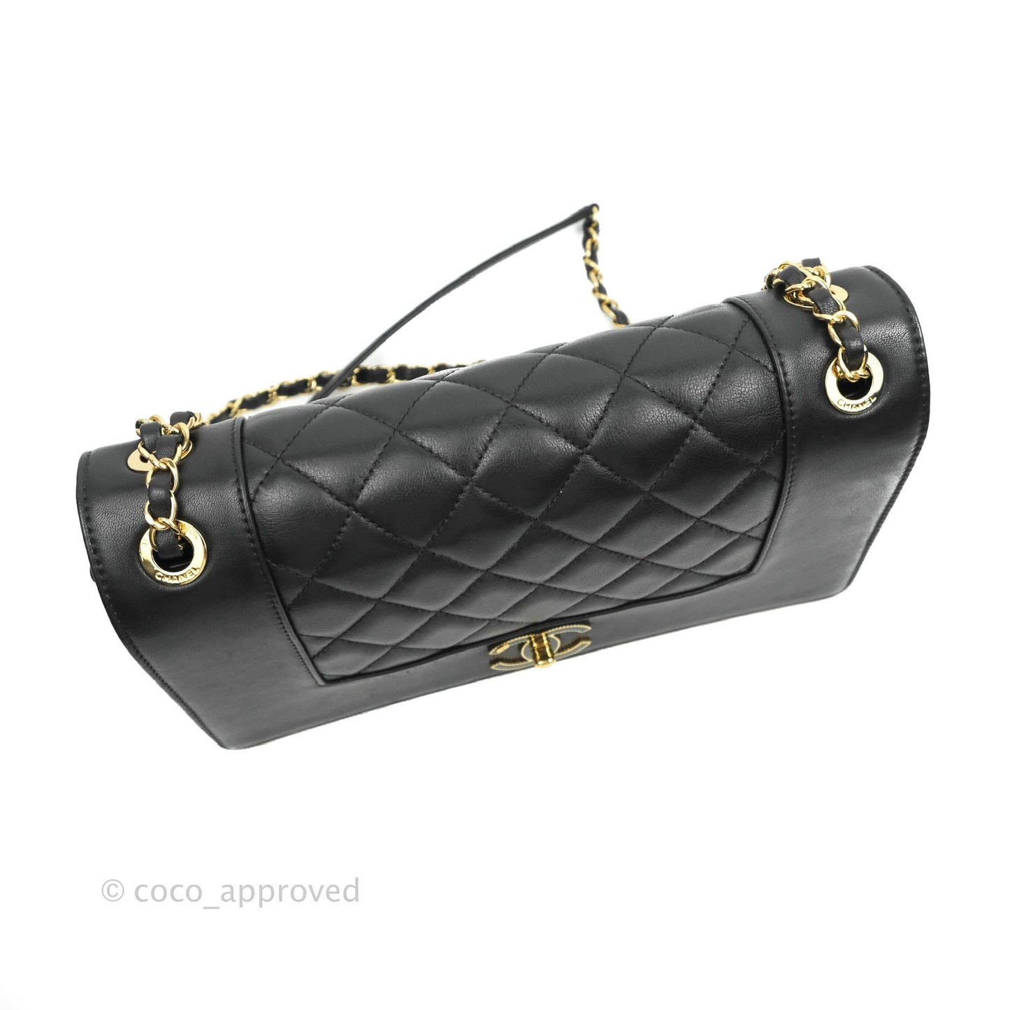 Chanel Mademoiselle Flap Bag Black Calfskin Gold Hardware