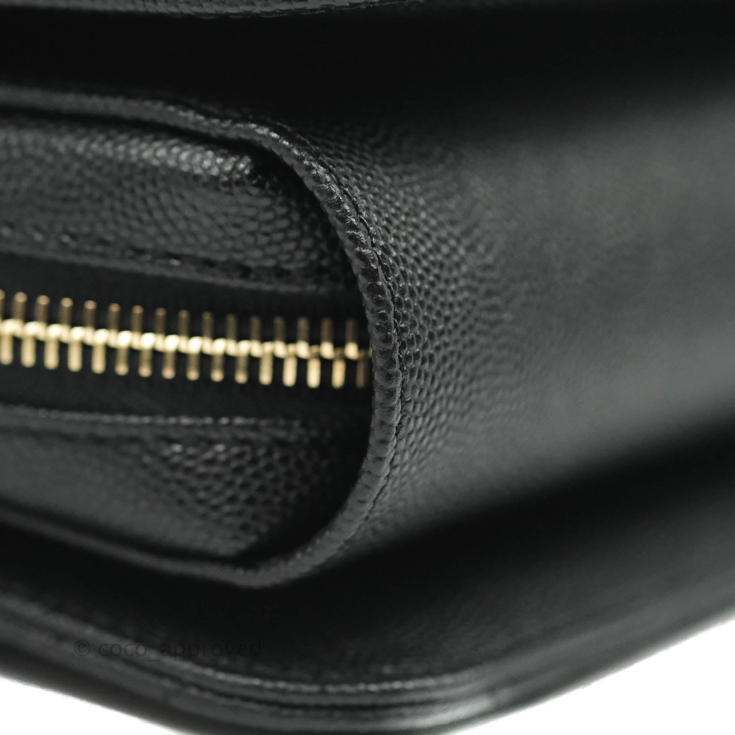 Chanel Quilted Like The Wallet Medium Flap Black Caviar Gold Hardware 22C