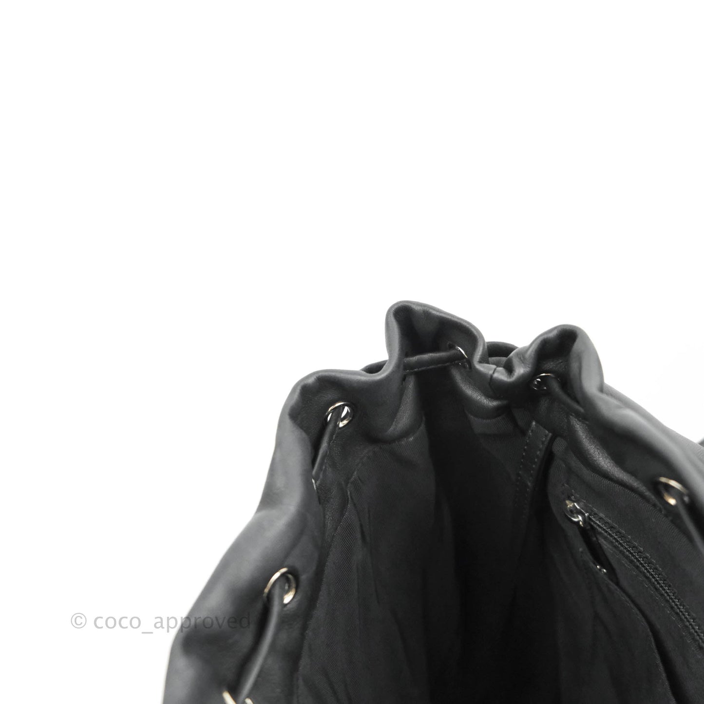 Chanel Medium Chevron Urban Spirit Backpack Black Calfskin Silver Hardware
