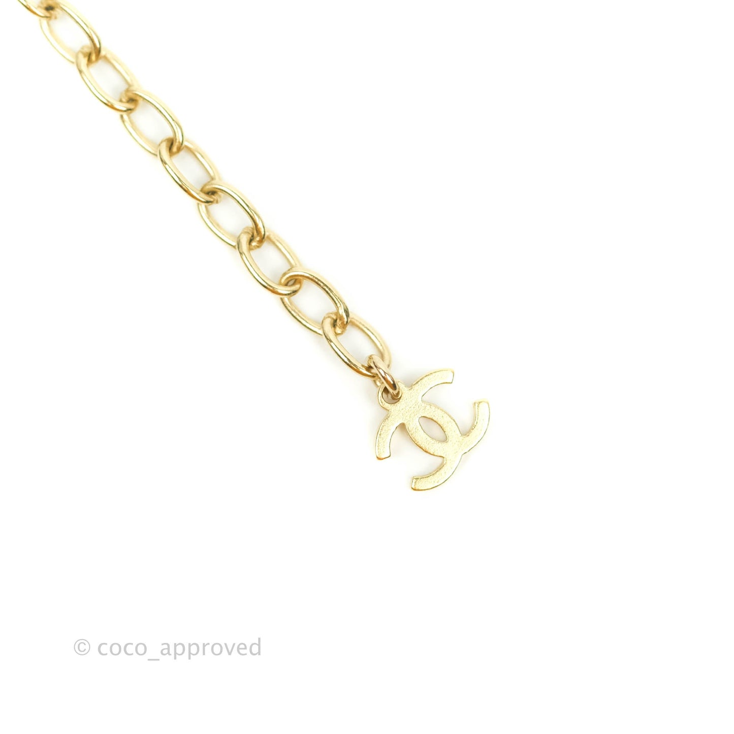 Chanel CC Crystal Choker Gold Tone 21B