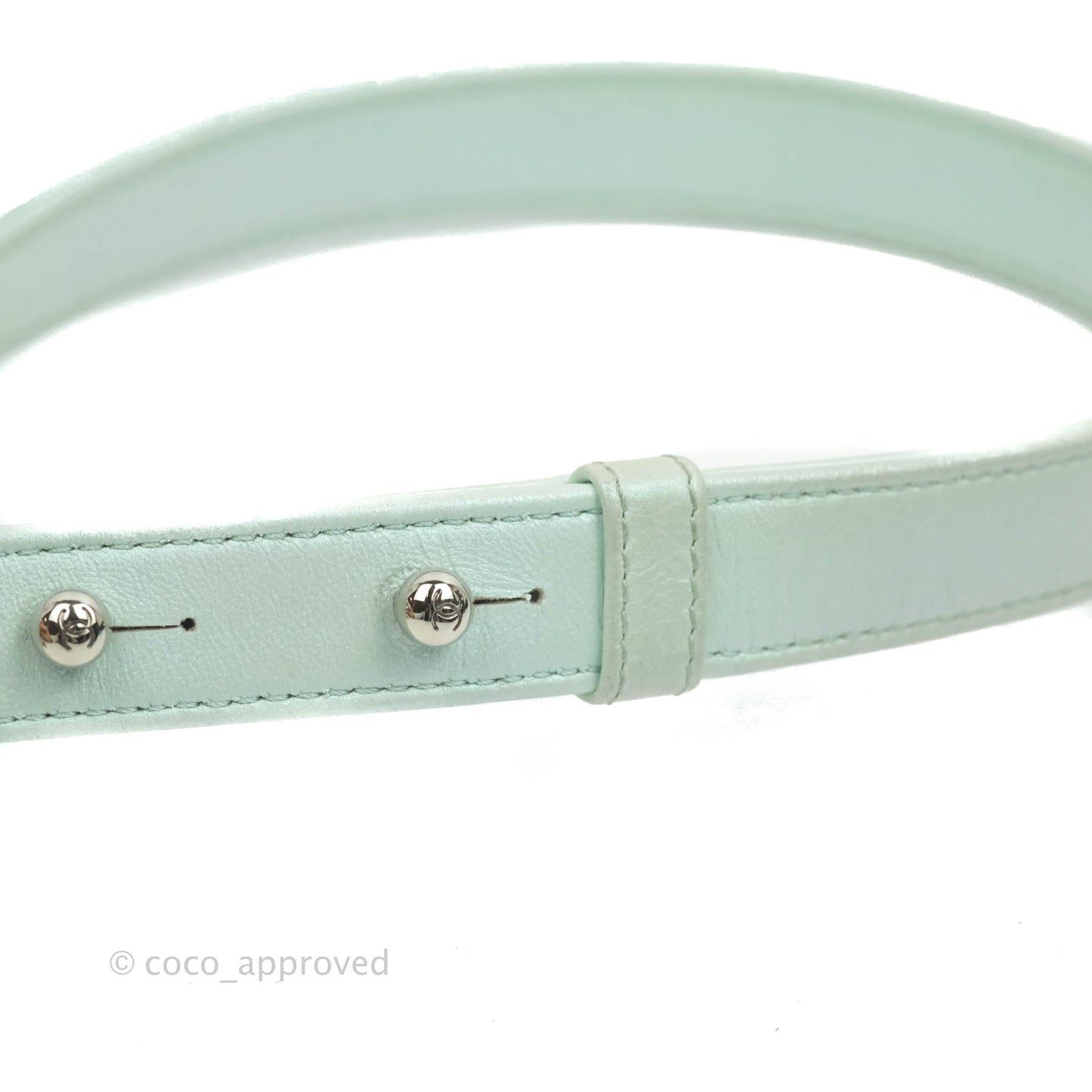 Chanel Medium Chevron Boy Iridescent Light Mint Calfskin Silver Hardware