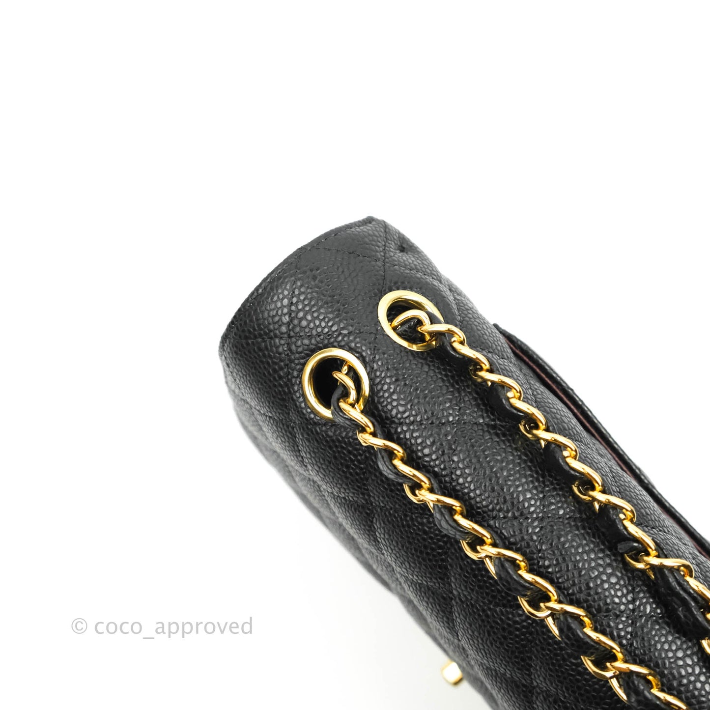 Chanel Medium M/L Quilted Classic Flap Black Caviar Gold Hardware