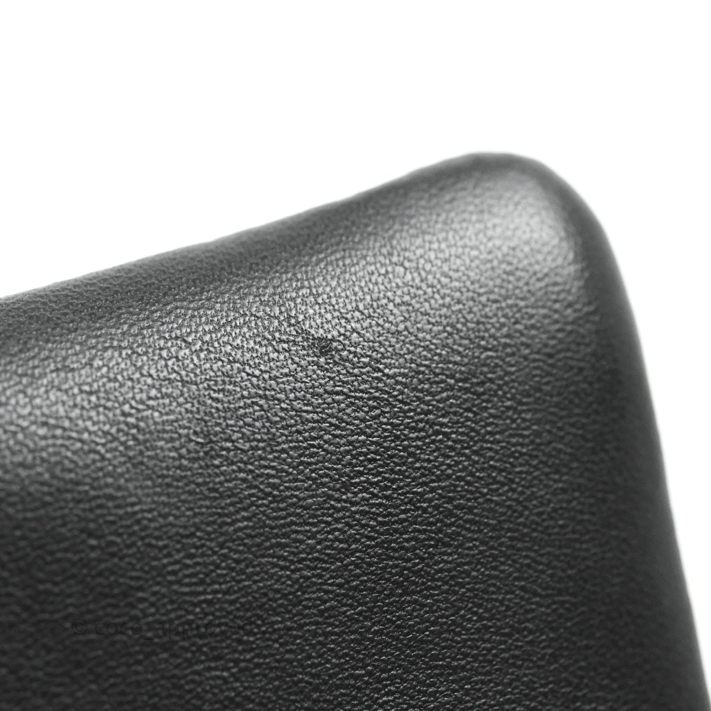 Chanel Quilted Mini Rectangular Black Lambskin Silver Hardware