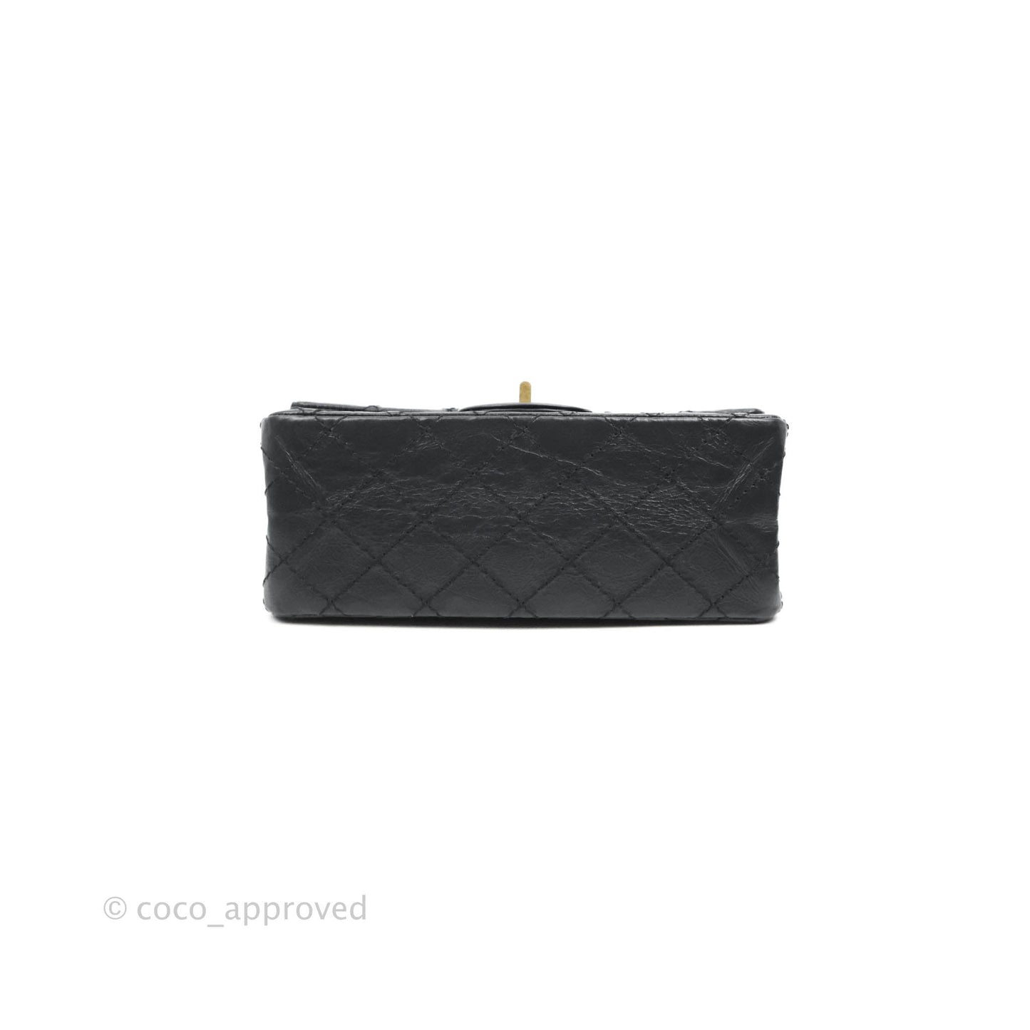 Chanel Mini Reissue 224 Navy Aged Calfskin Aged Gold Hardware