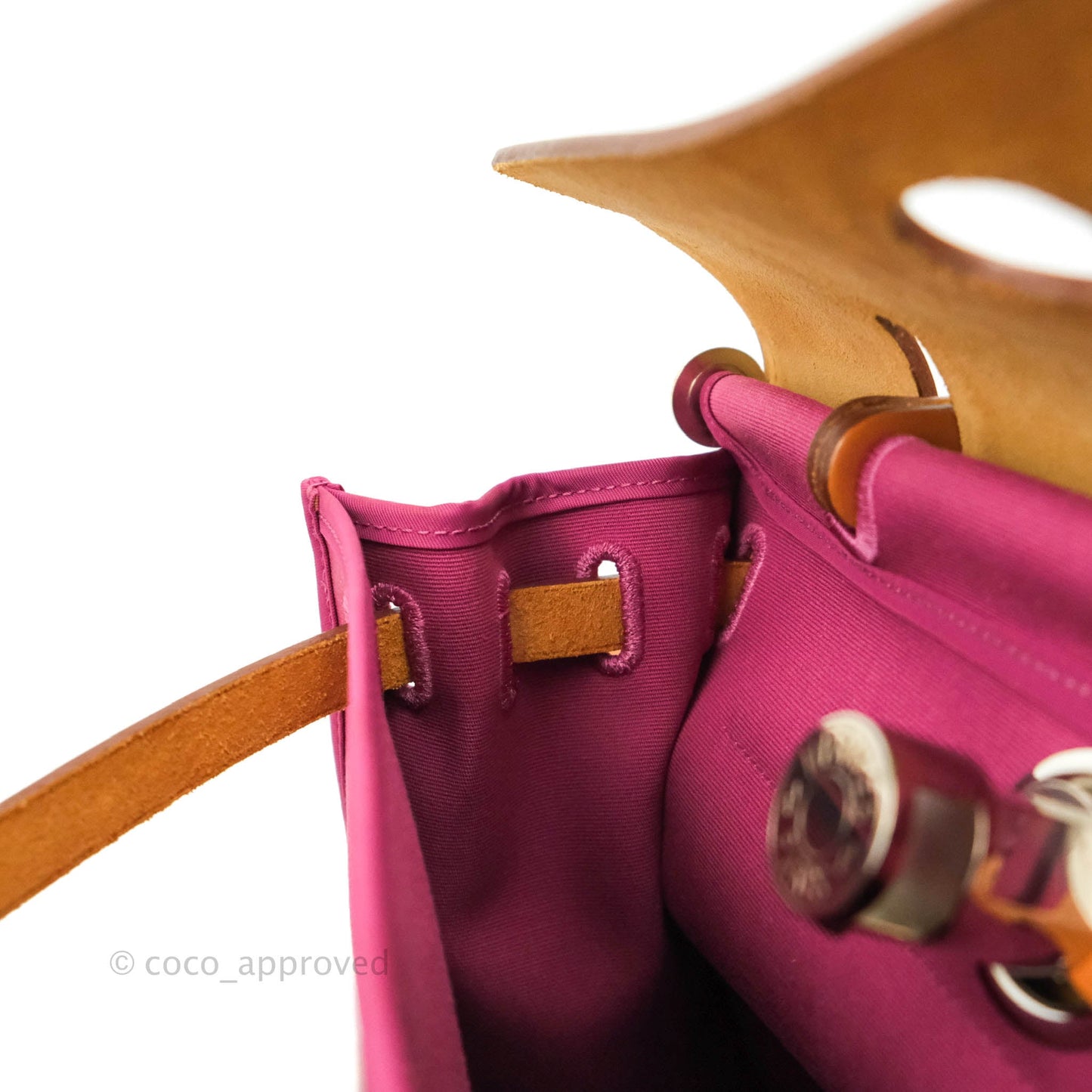 Hermès Herbag Zip 31 Rose Pourpre Tan Leather Palladium Hardware