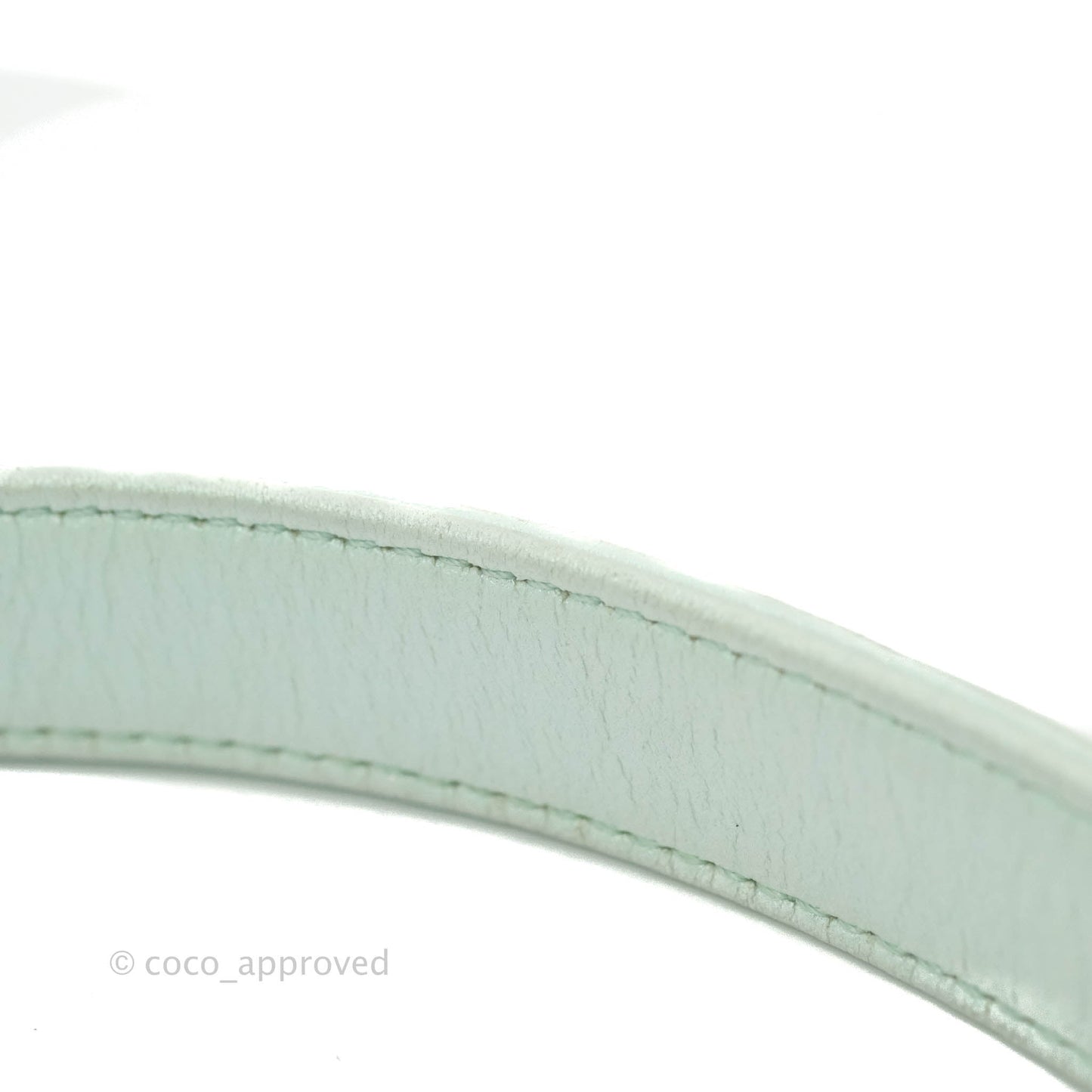 Chanel Medium Chevron Boy Iridescent Light Mint Calfskin Silver Hardware