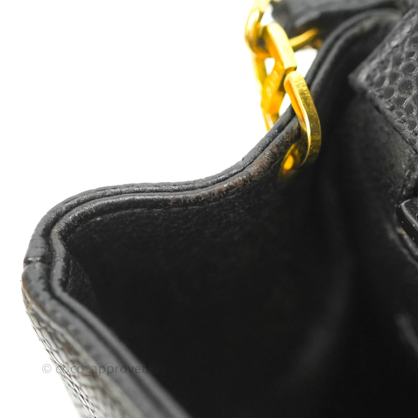 Chanel Small Vintage Quilted Classic Diana Flap Bag Black Caviar 24K Gold Hardware