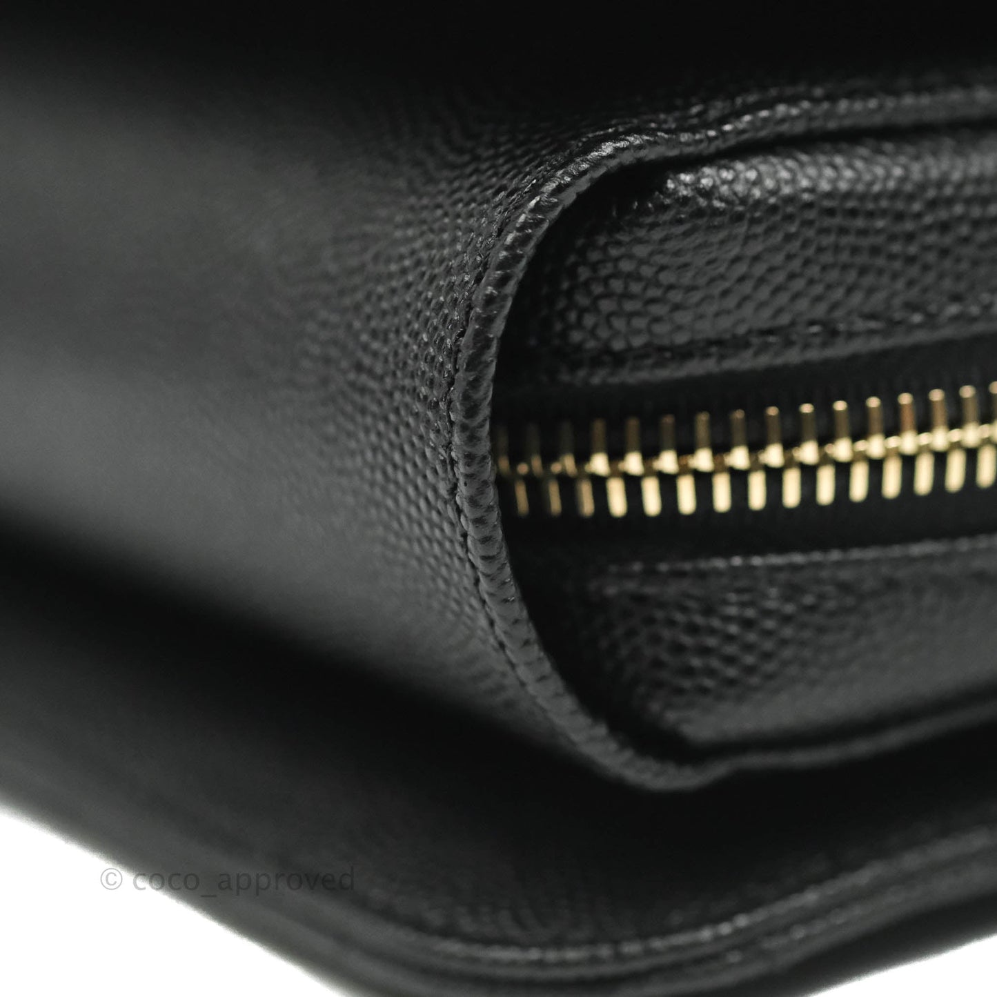 Chanel Quilted Like The Wallet Medium Flap Black Caviar Gold Hardware 22C