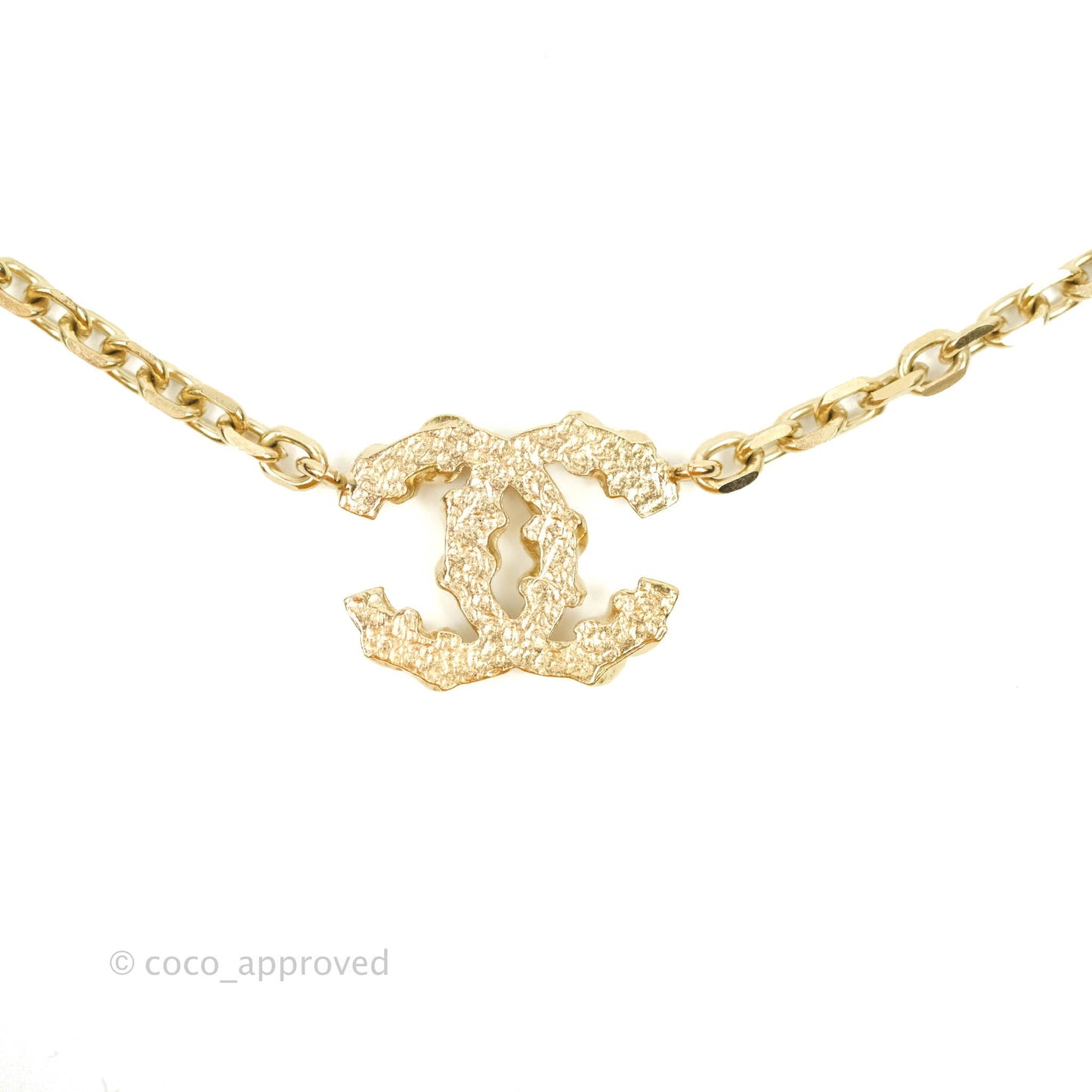 Chanel CC Crystal Choker Gold Tone 21B