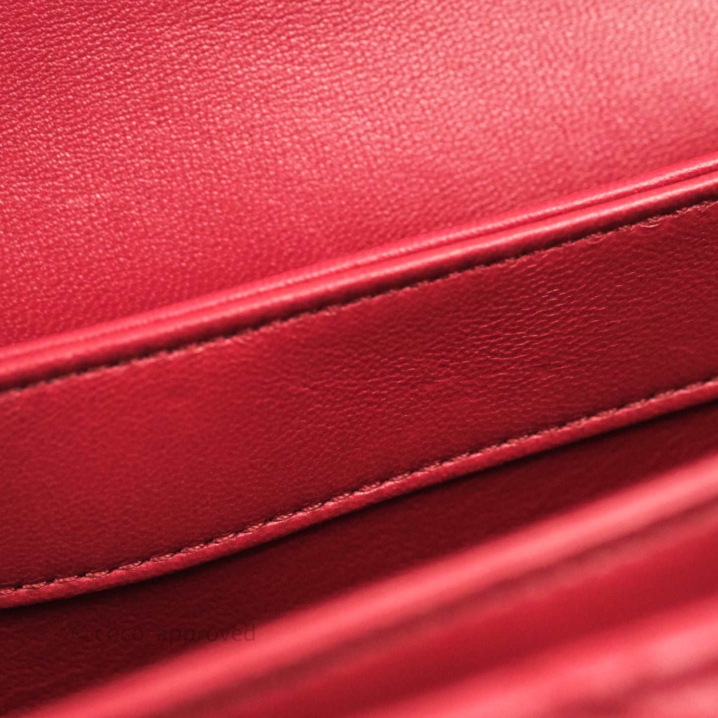Chanel Small Quilted Trendy CC Red Lambskin Gold Hardware
