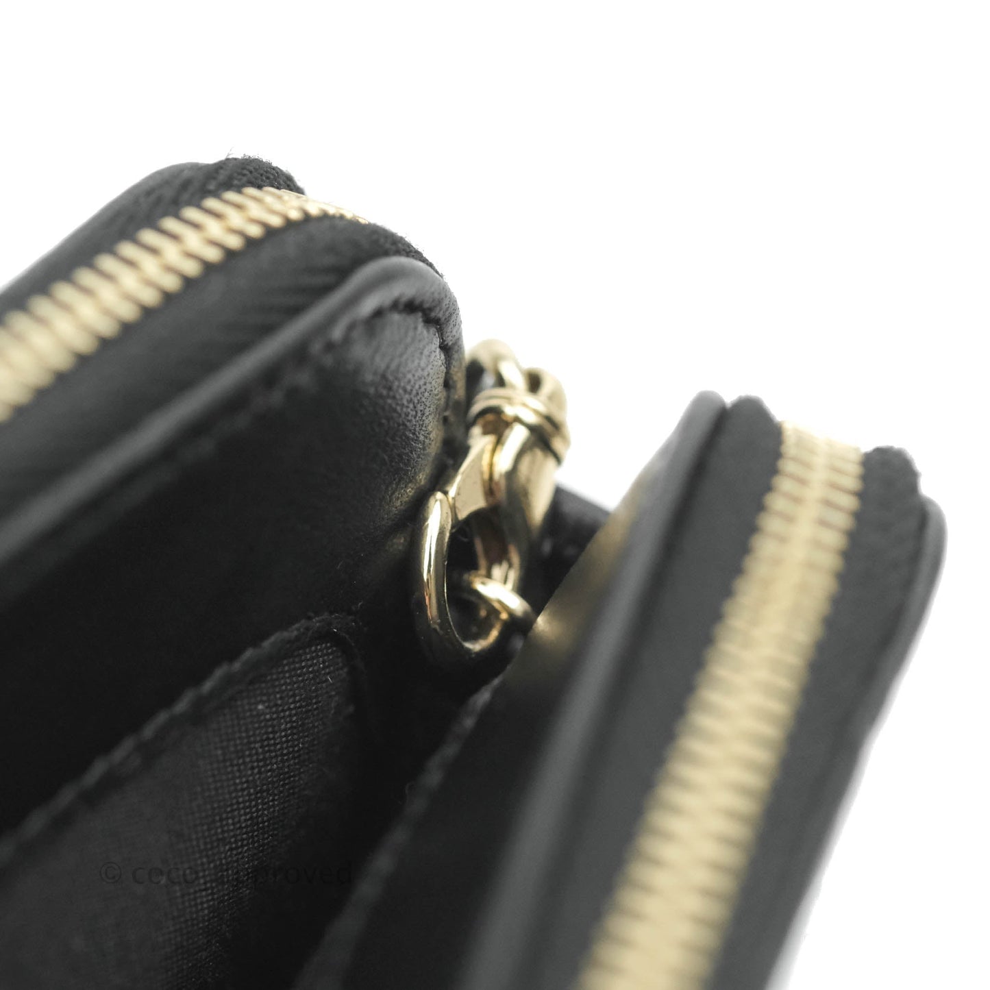 Chanel Pearl Charm Clutch With Chain Black Shiny Calfskin Gold Hardware