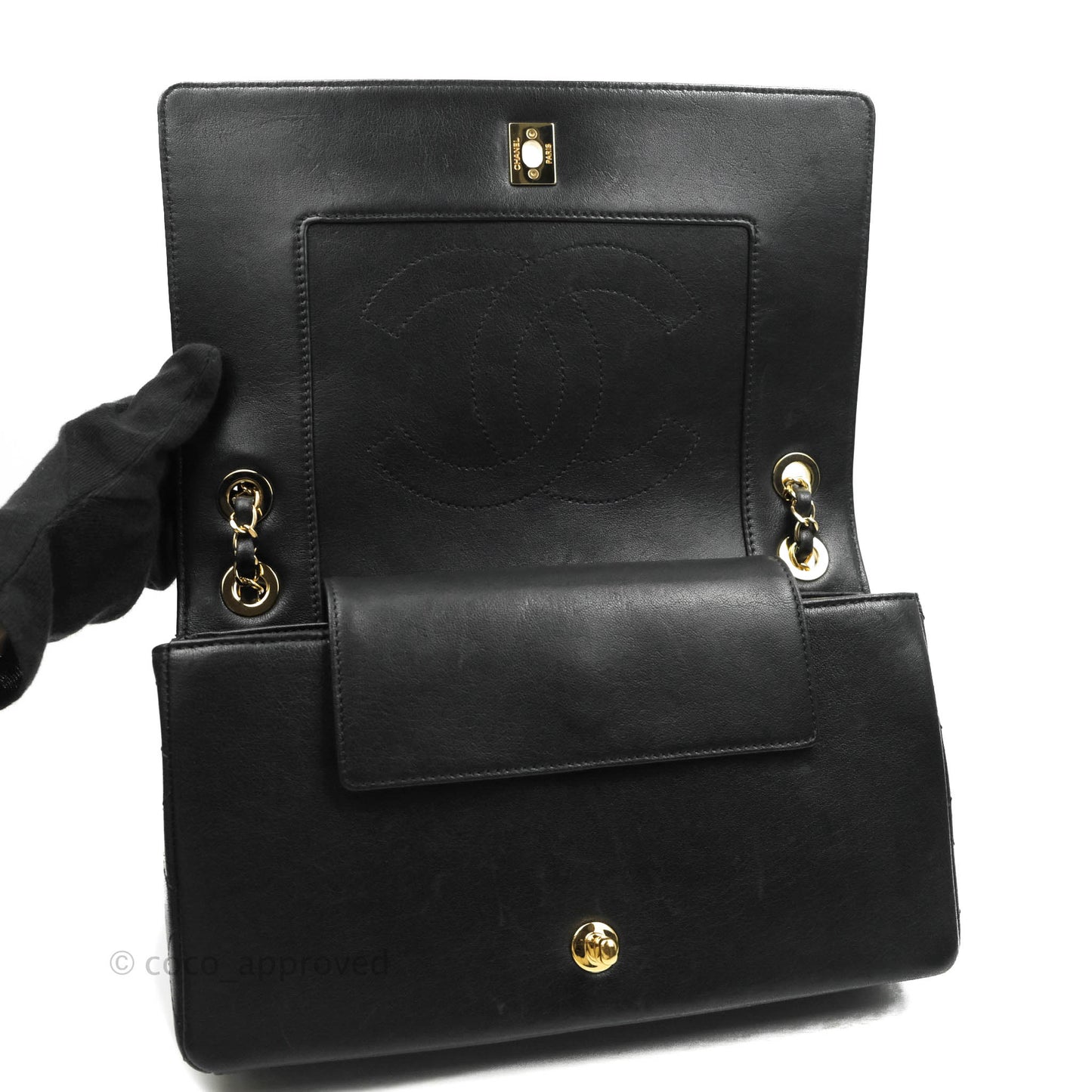 Chanel Mademoiselle Flap Bag Black Calfskin Gold Hardware