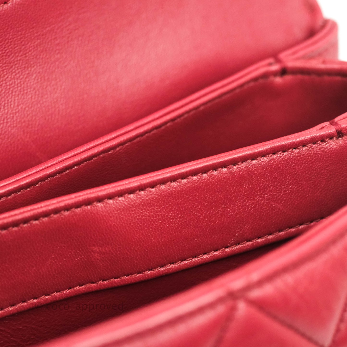 Chanel Small Quilted Trendy CC Red Lambskin Gold Hardware