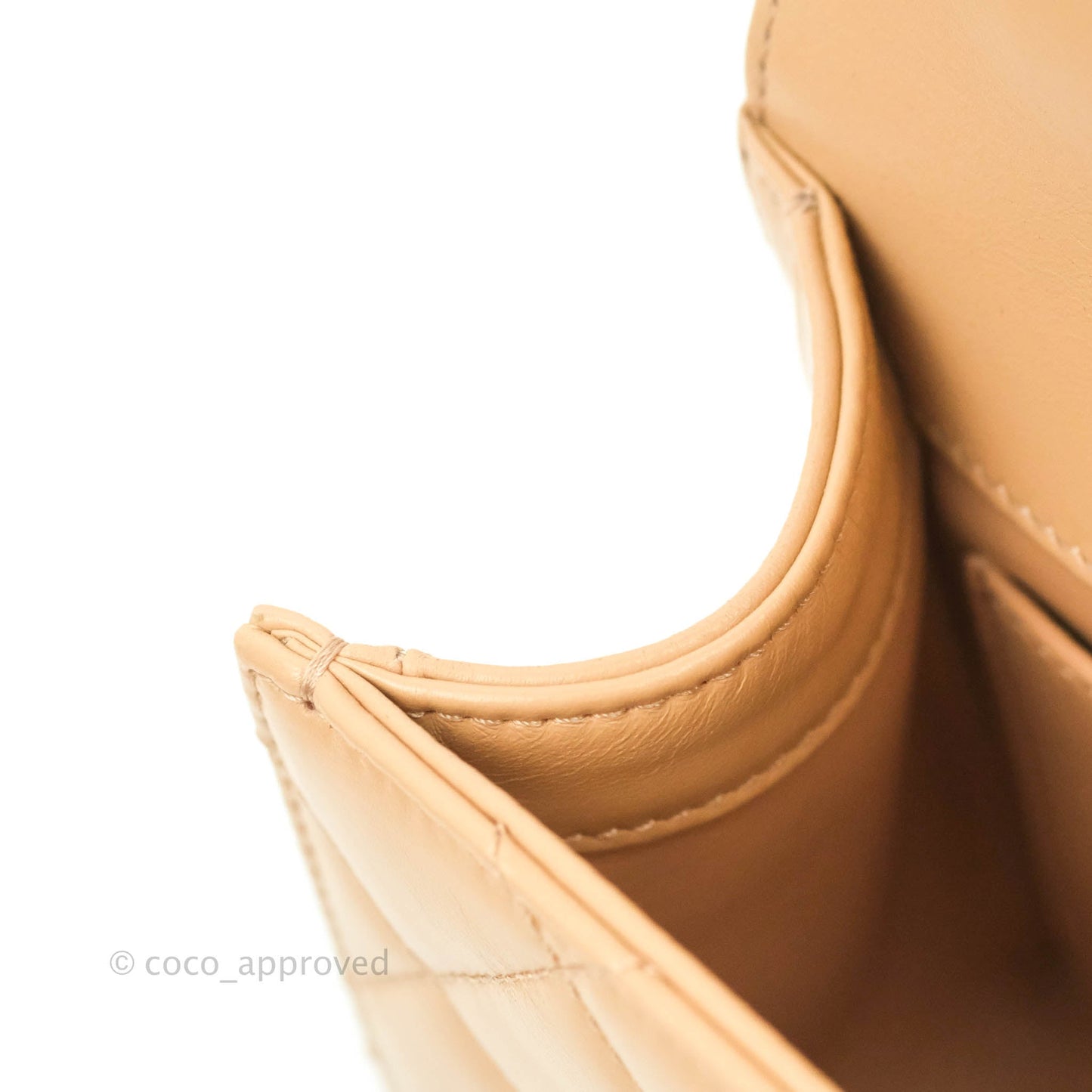 Chanel Quilted Mini Perfect Fit Adjustable Beige Calfskin Gold Hardware 21A