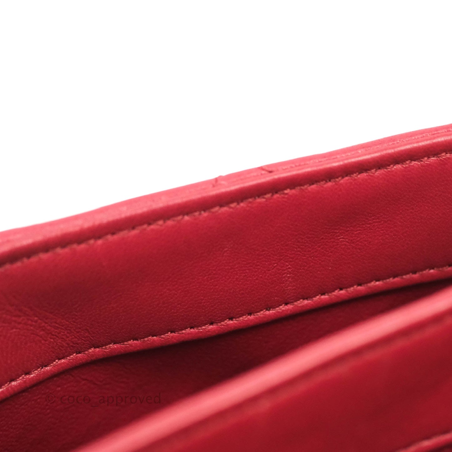 Chanel Small Quilted Trendy CC Red Lambskin Gold Hardware
