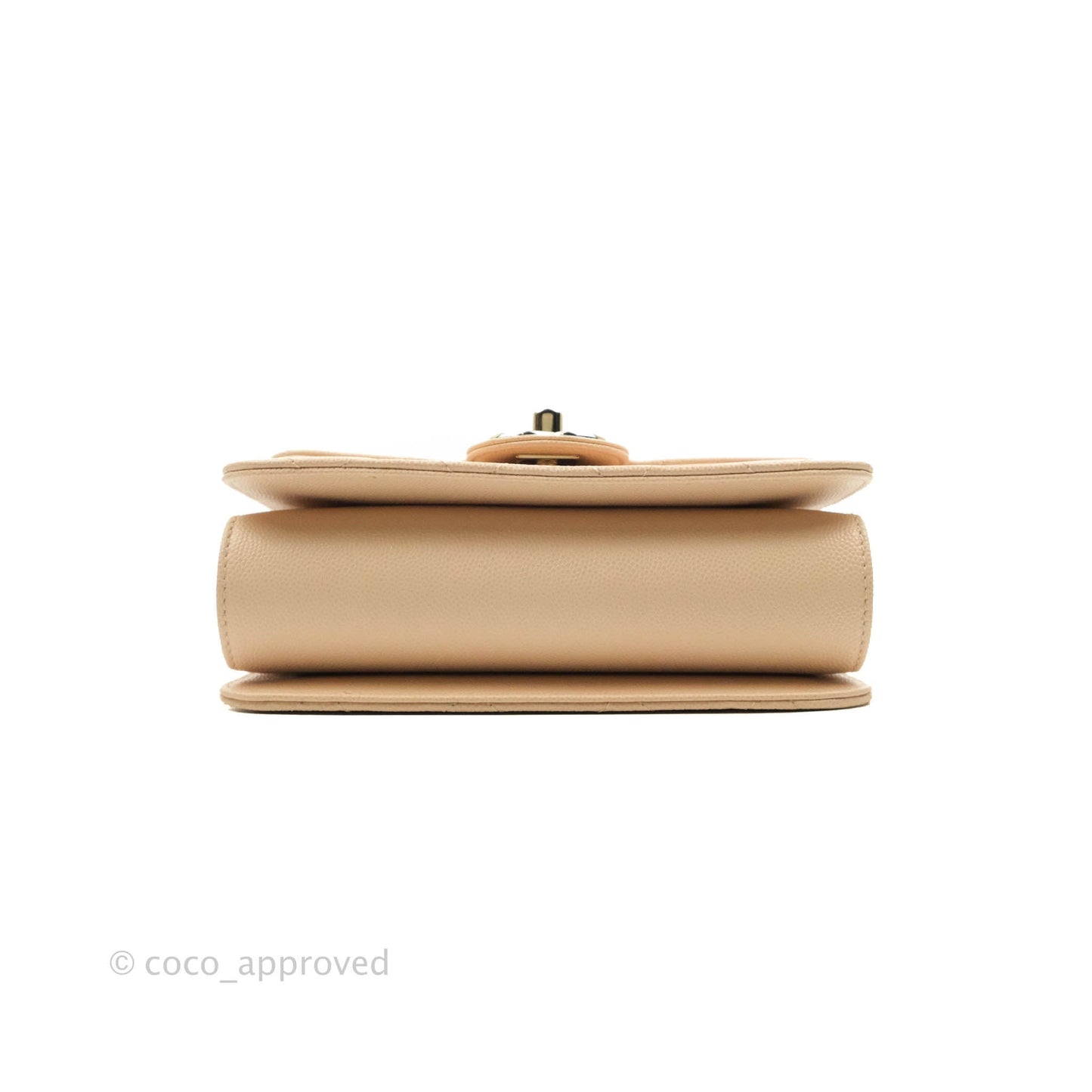 Chanel Quilted Small Like The Wallet Flap Light Beige Caviar Light Gold Hardware 22C