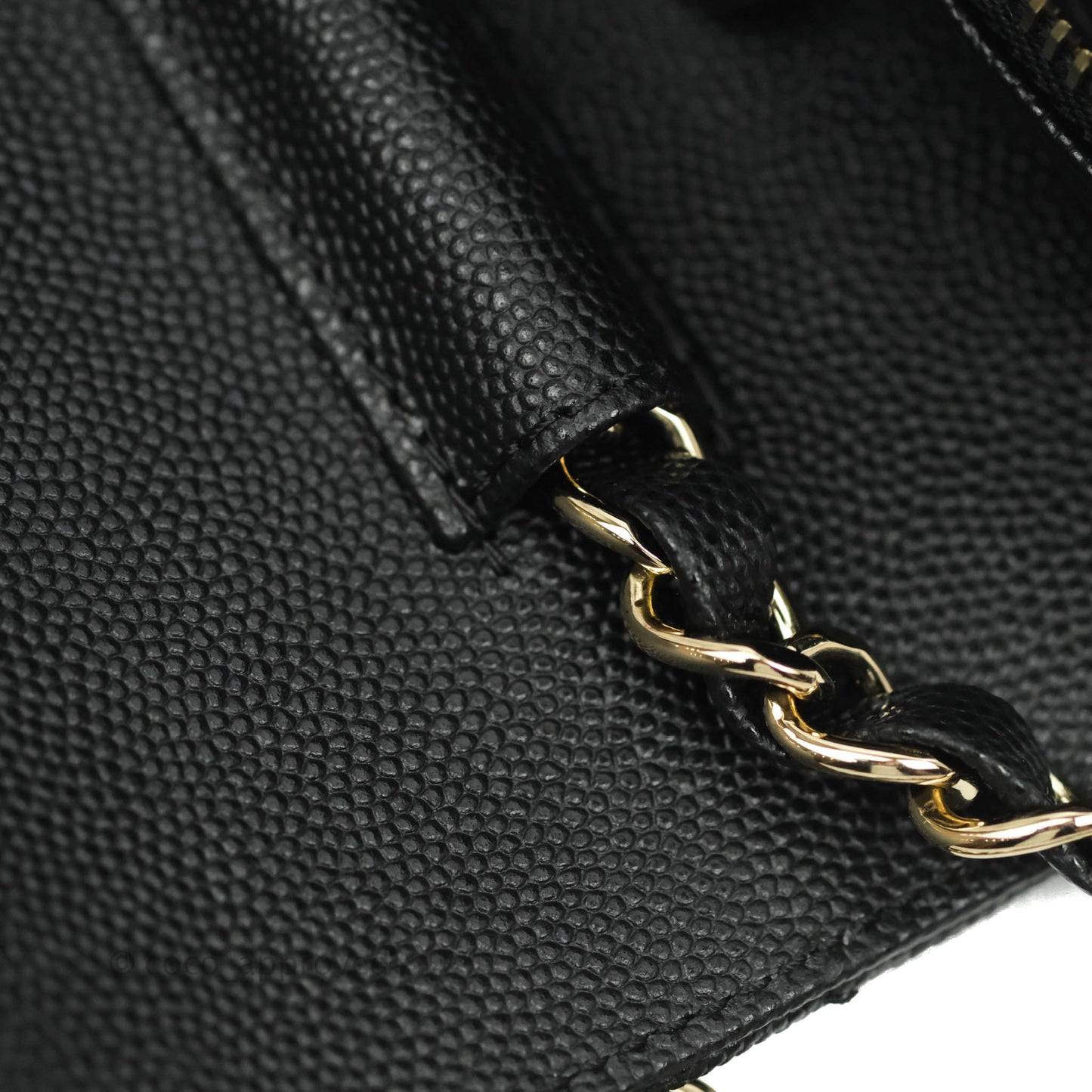 Chanel Quilted Like The Wallet Medium Flap Black Caviar Gold Hardware 22C