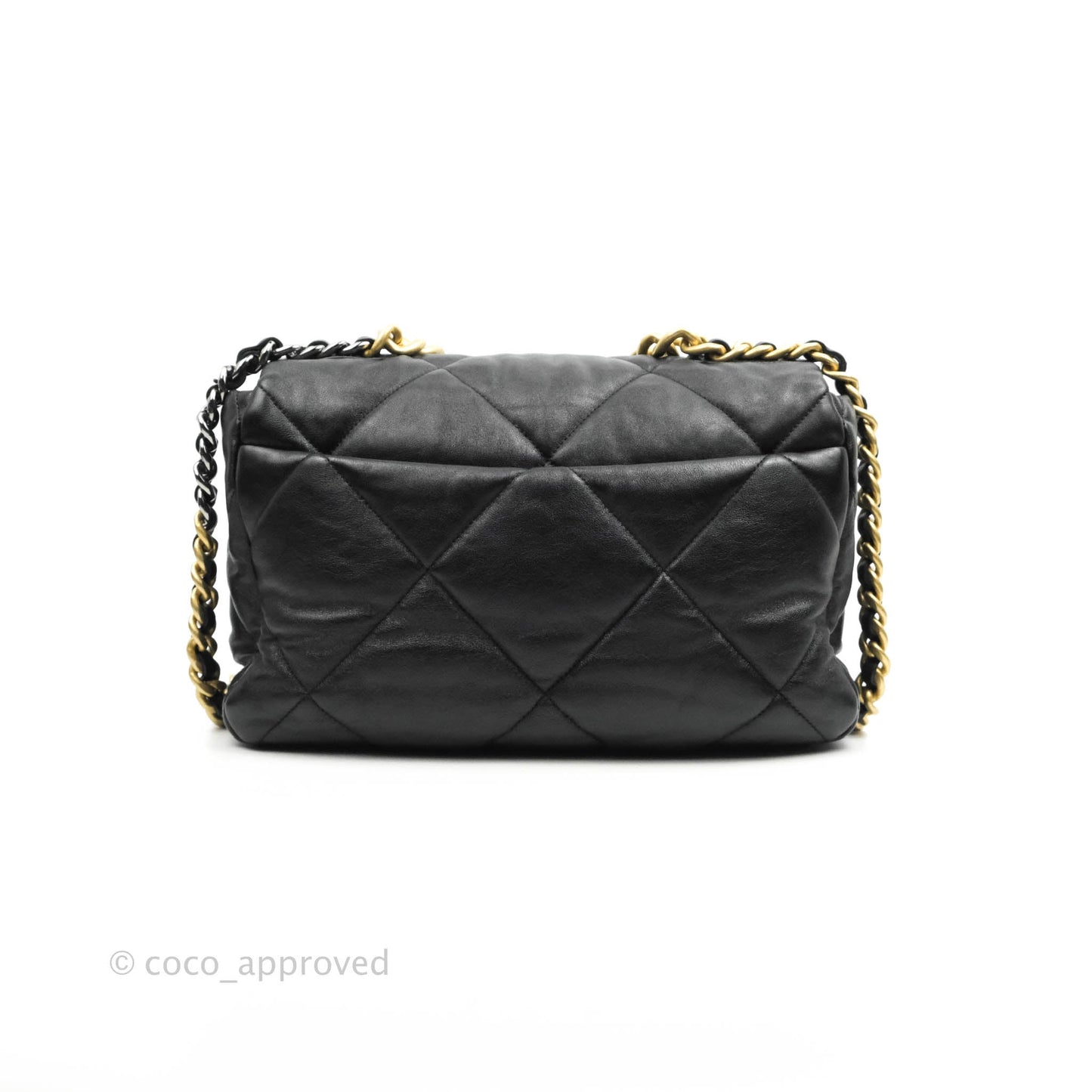 Chanel 19 Medium Black Goatskin Mixed Hardware
