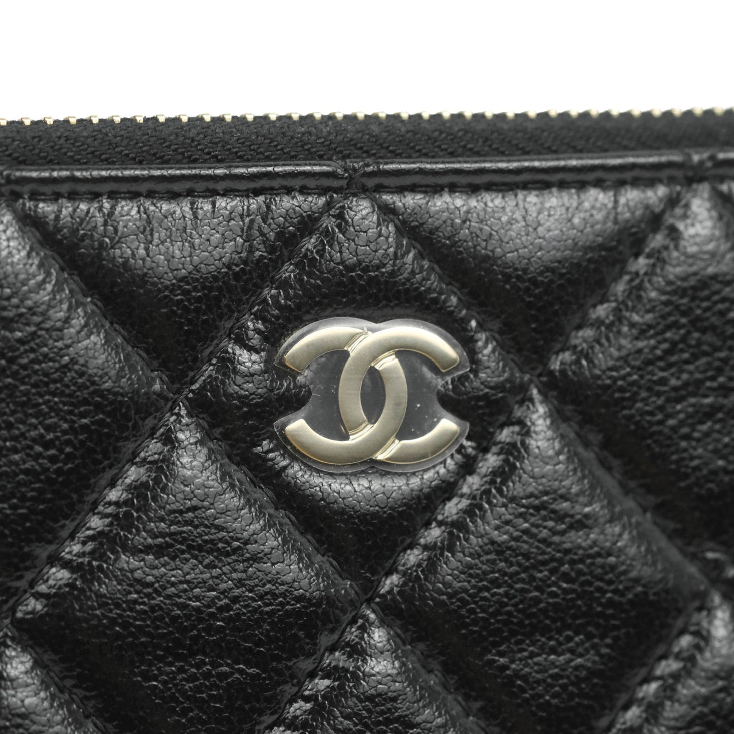Chanel Pearl Charm Clutch With Chain Black Shiny Calfskin Gold Hardware