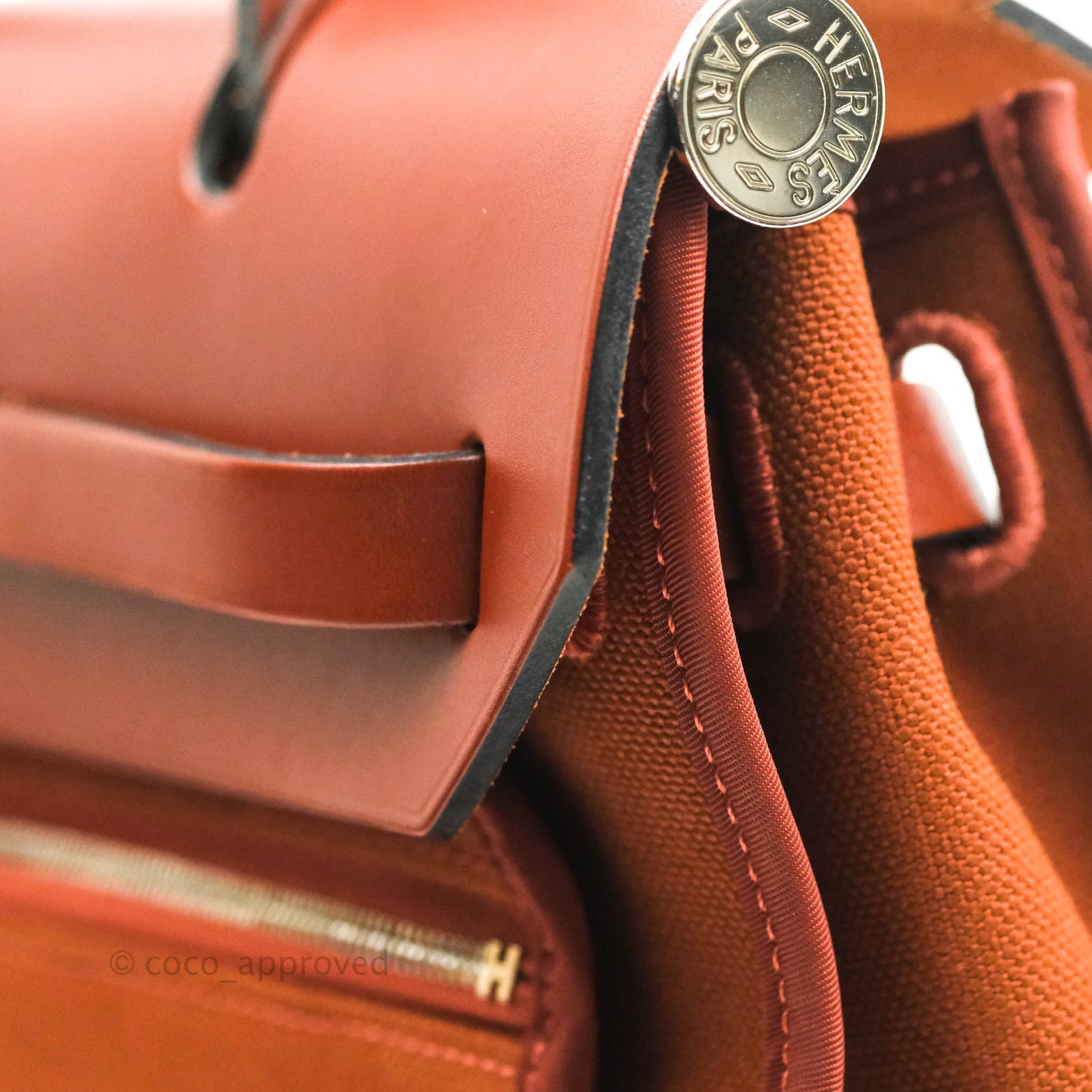 Hermès Herbag Zip 31 Rouge H Palladium Hardware