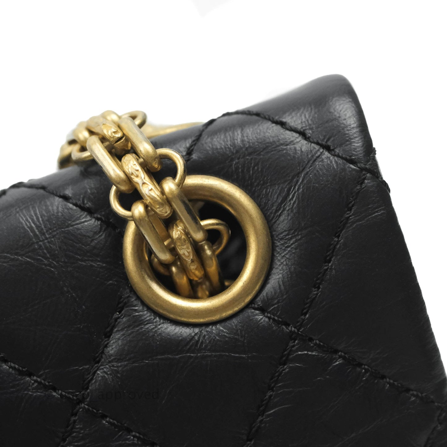 Chanel Mini Reissue 224 Navy Aged Calfskin Aged Gold Hardware