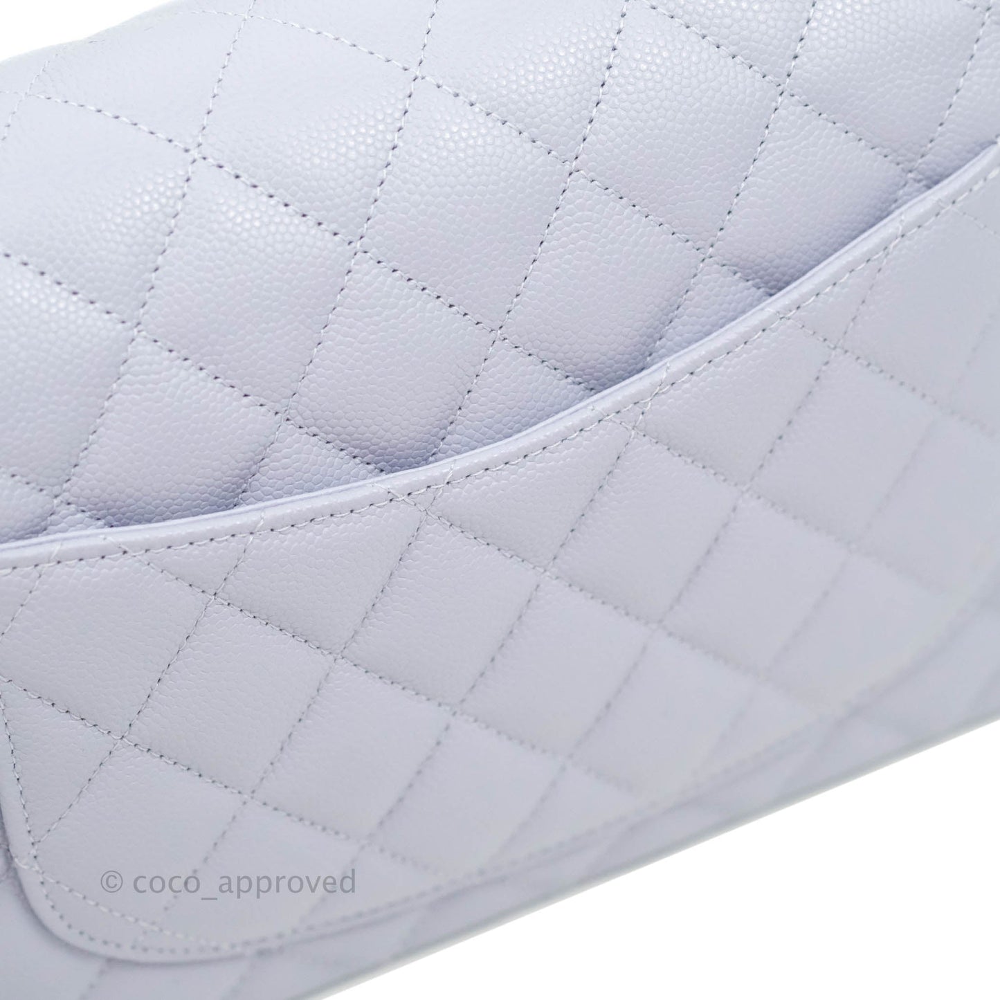 Chanel Classic Small S/M Flap Lilac Caviar Silver Hardware 21K