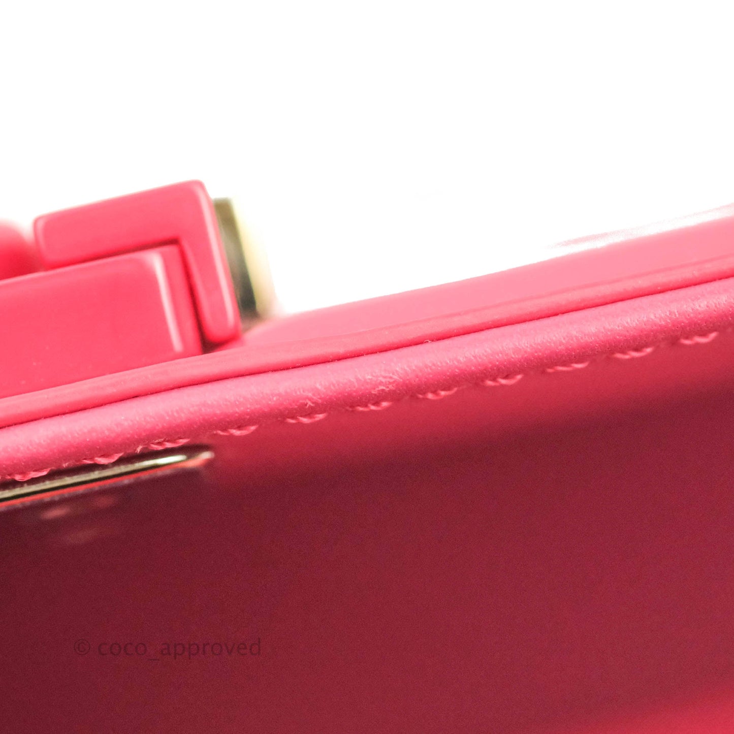 Chanel Quilted Medium Boy Bag Pink Patent Pink & Silver Hardware