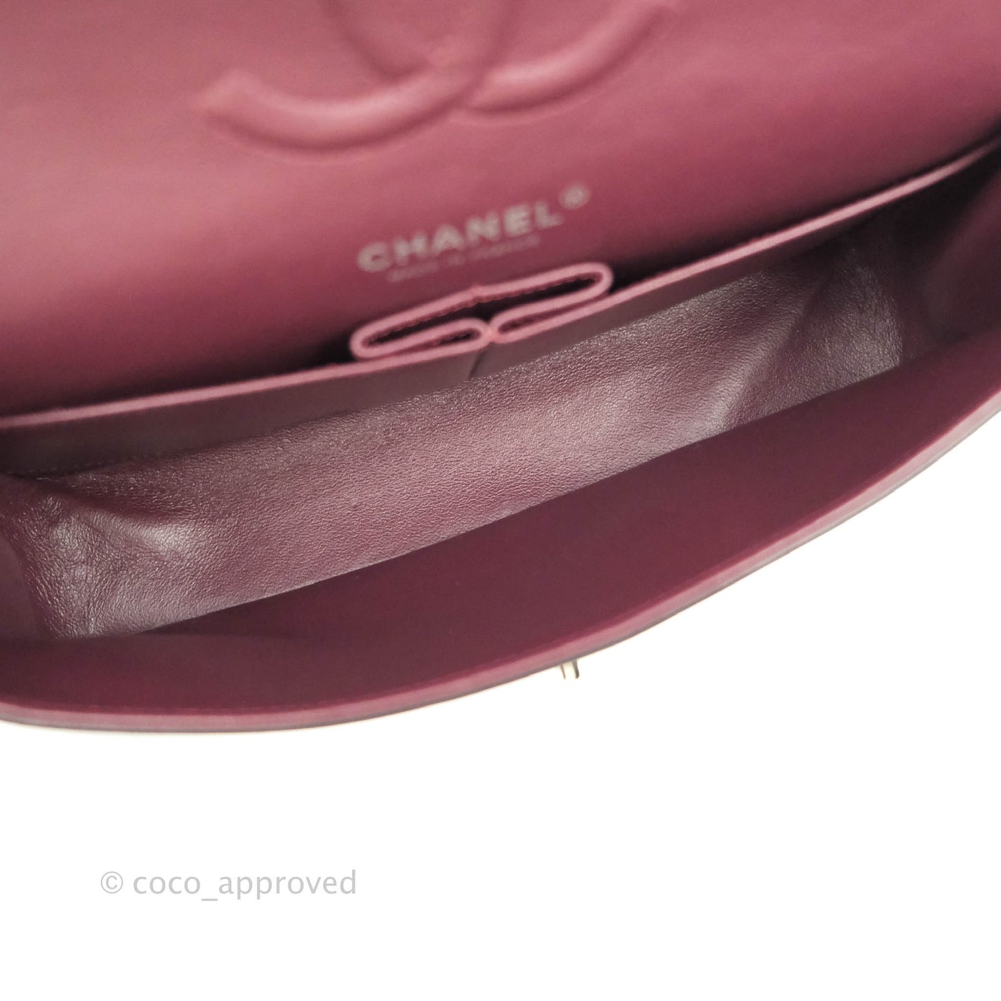 Chanel Classic M/L Medium Double Flap Black Lambskin Silver Hardware