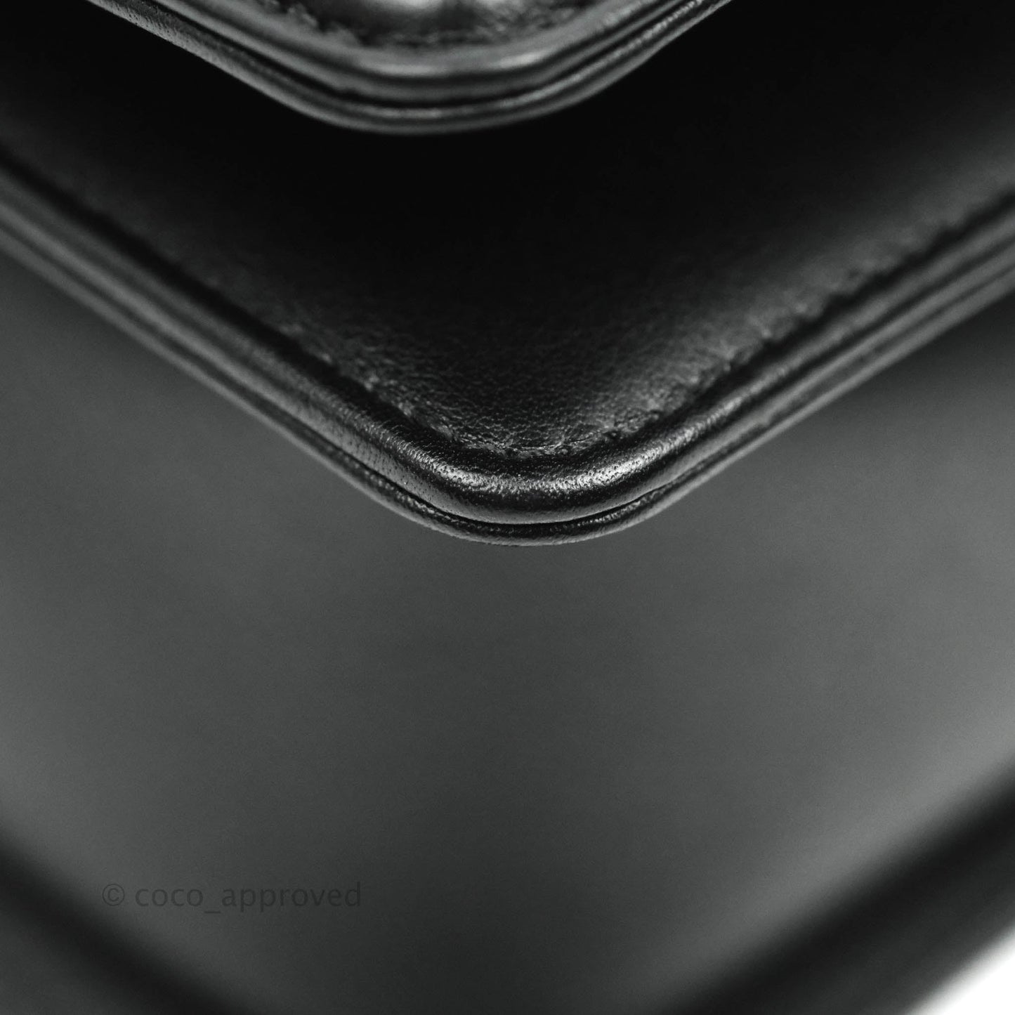 Chanel Quilted Medium Black Calfskin Boy Flap Ruthenium Hardware
