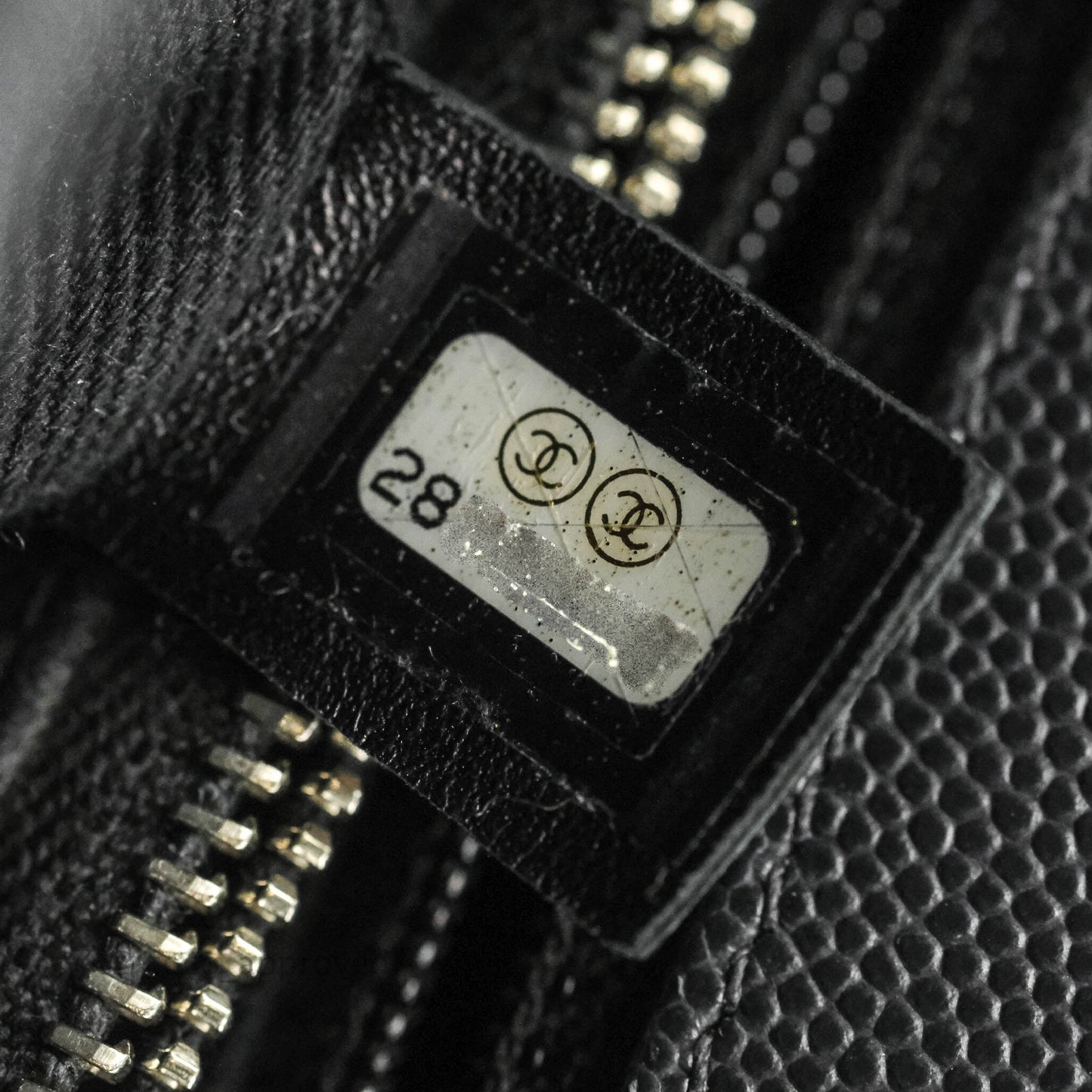 Chanel Medium (Small) Coco Handle Chevron Dark Grey Caviar Black Hardware