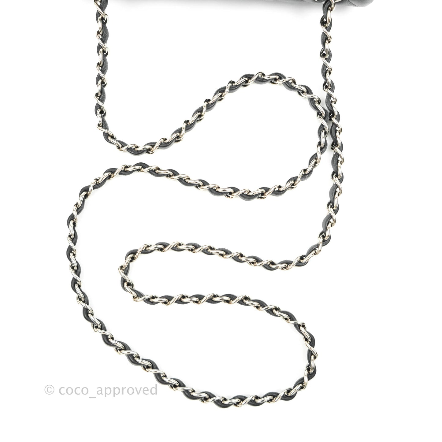Chanel Quilted Mini Rectangular Black Lambskin Silver Hardware