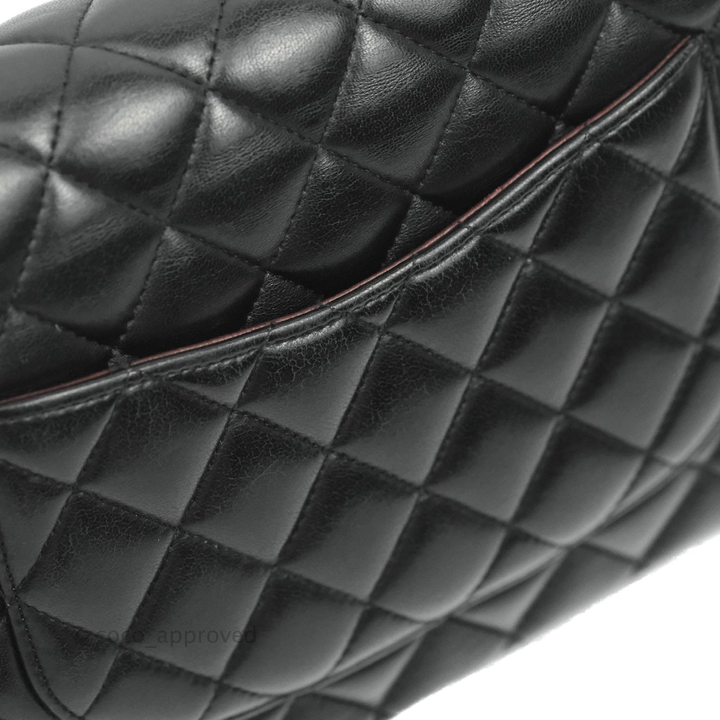 Chanel Classic M/L Medium Double Flap Black Lambskin Silver Hardware