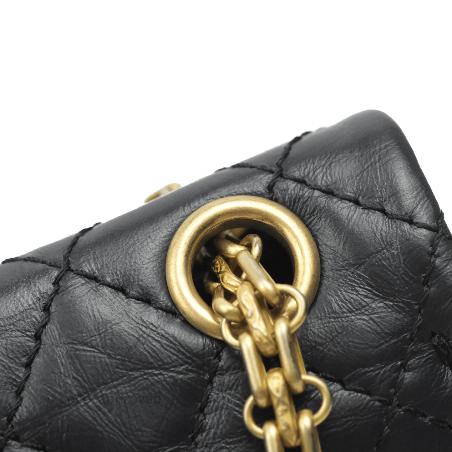Chanel Mini Reissue 224 Navy Aged Calfskin Aged Gold Hardware