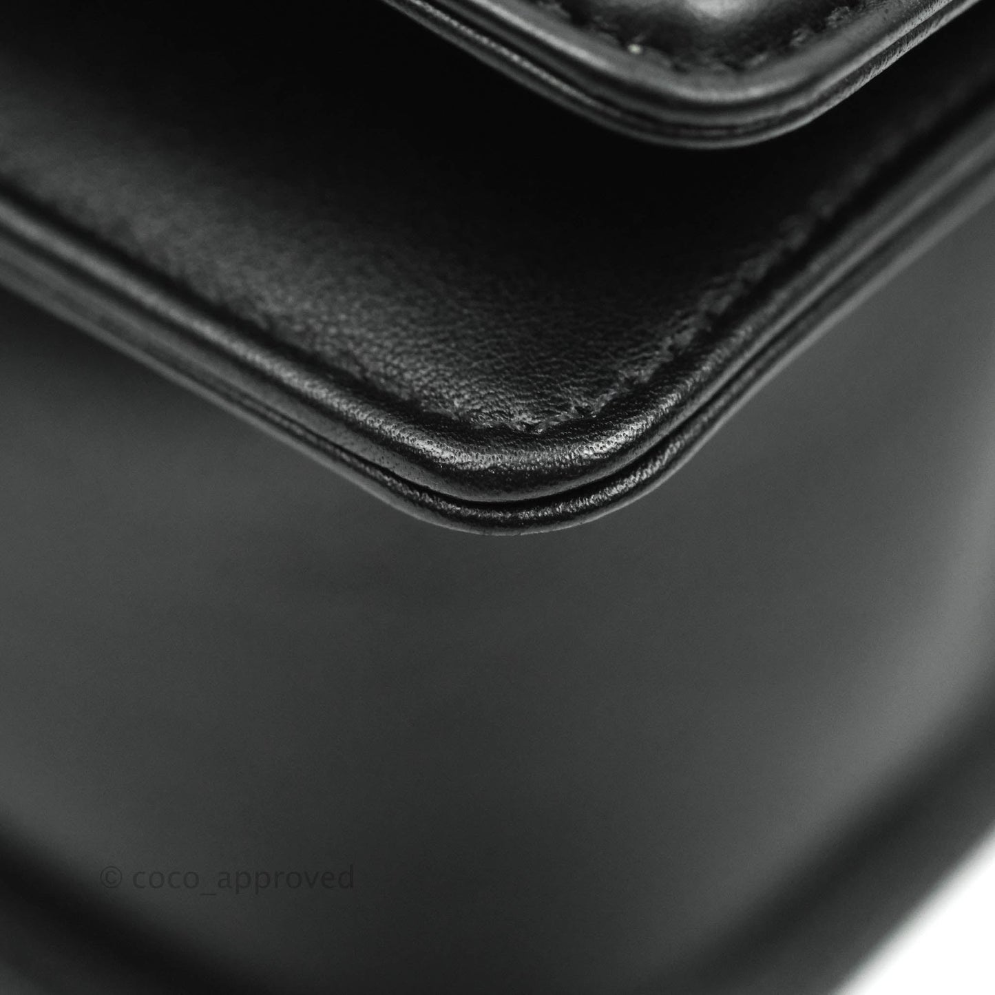 Chanel Quilted Medium Black Calfskin Boy Flap Ruthenium Hardware