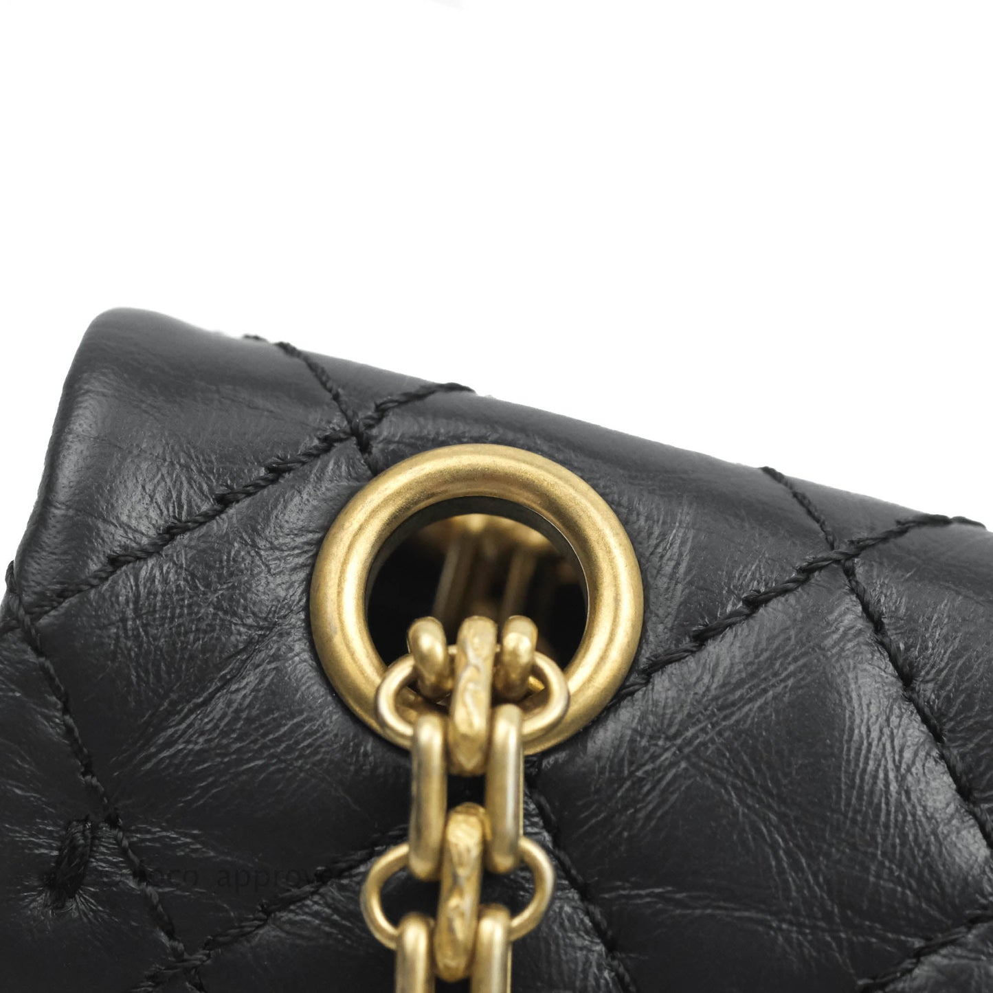 Chanel Mini Reissue 224 Navy Aged Calfskin Aged Gold Hardware