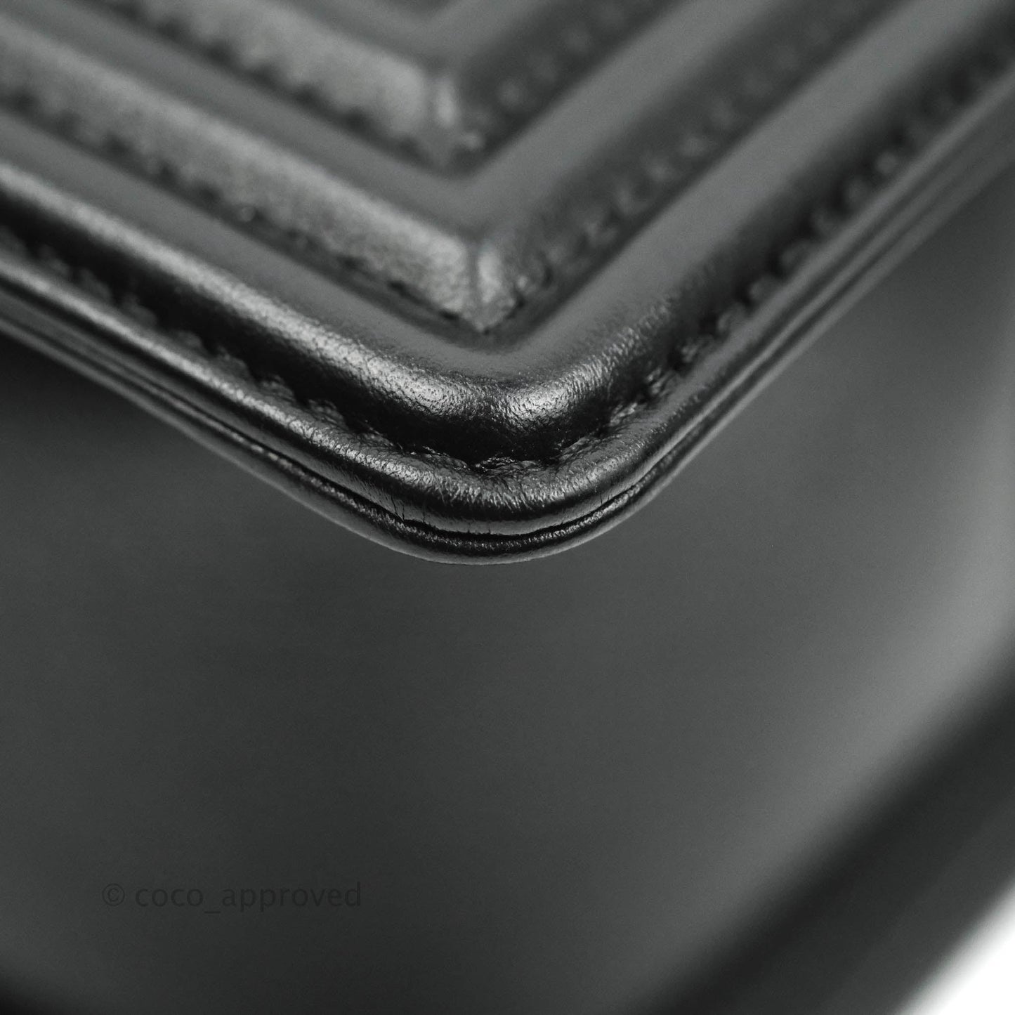 Chanel Quilted Medium Black Calfskin Boy Flap Ruthenium Hardware