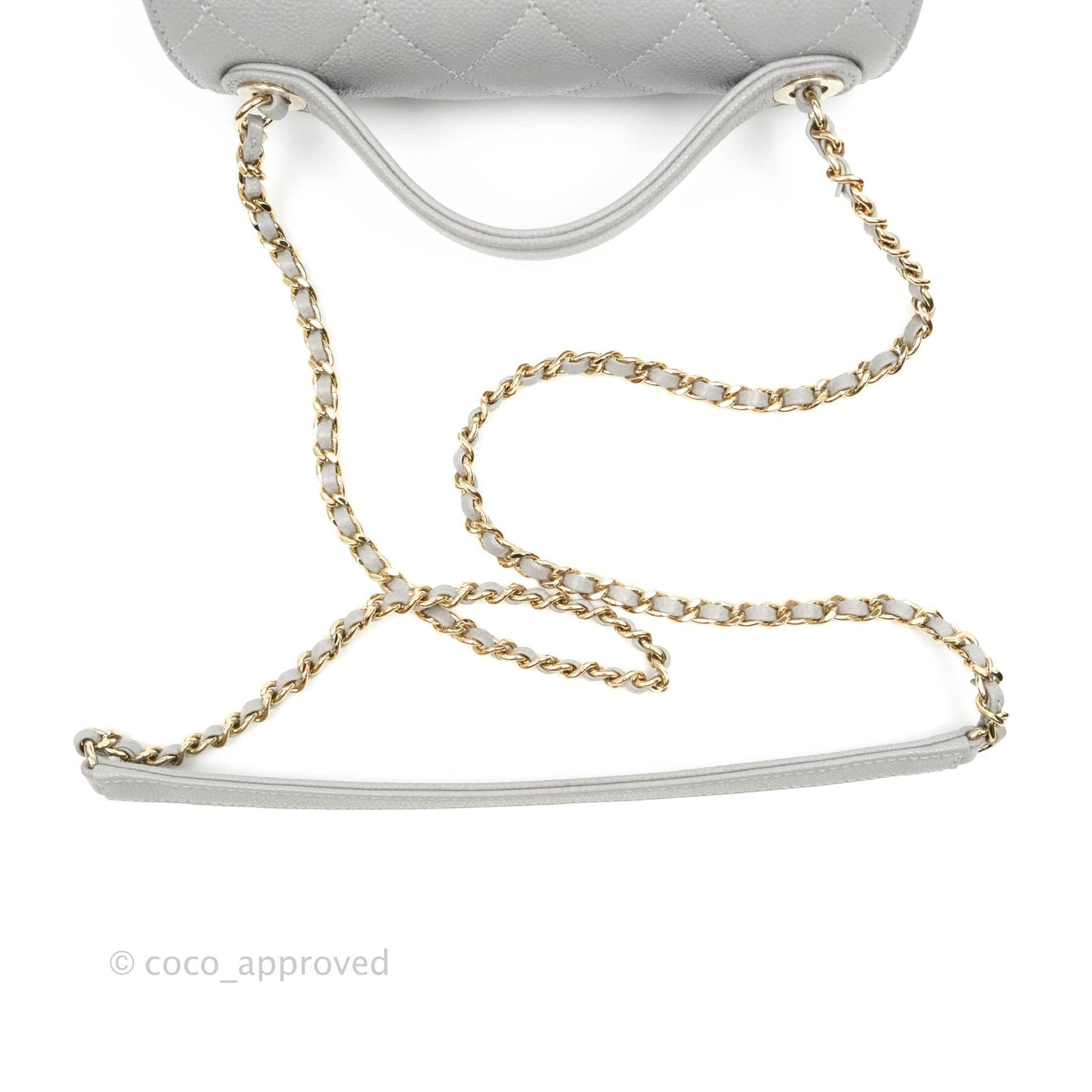Chanel Quilted Small Business Affinity Flap Grey Caviar Gold Hardware